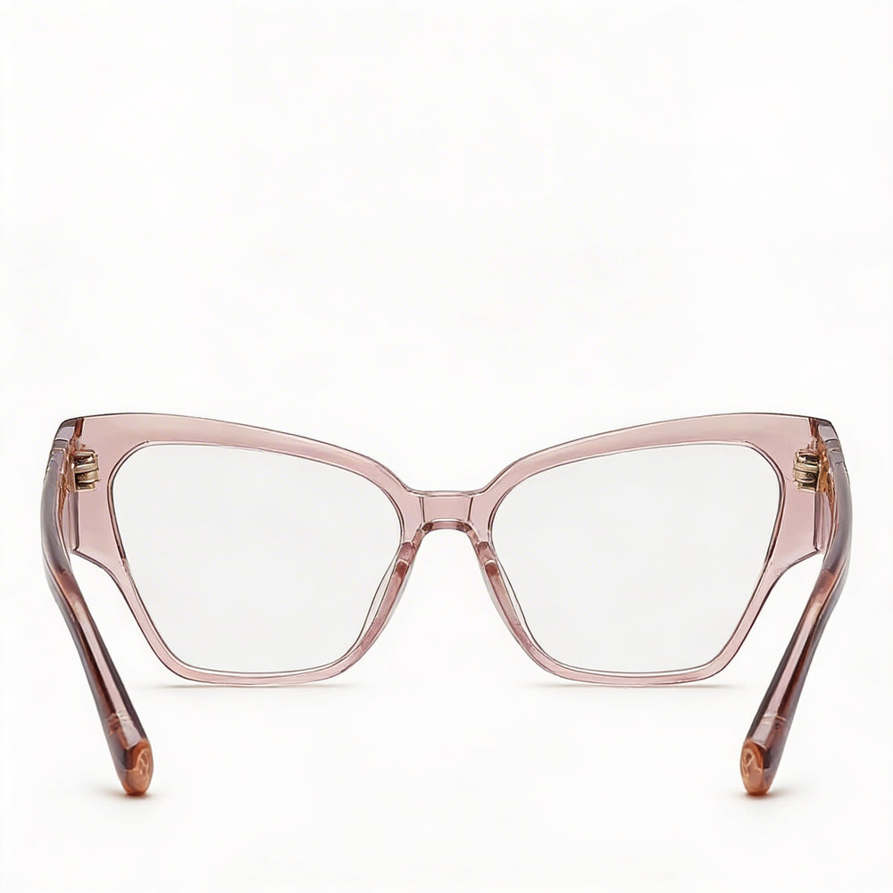 Montura de gafas Philipp Plein Classic Style de acetato para hombre en beige transparente, talla 55-14-140 mm