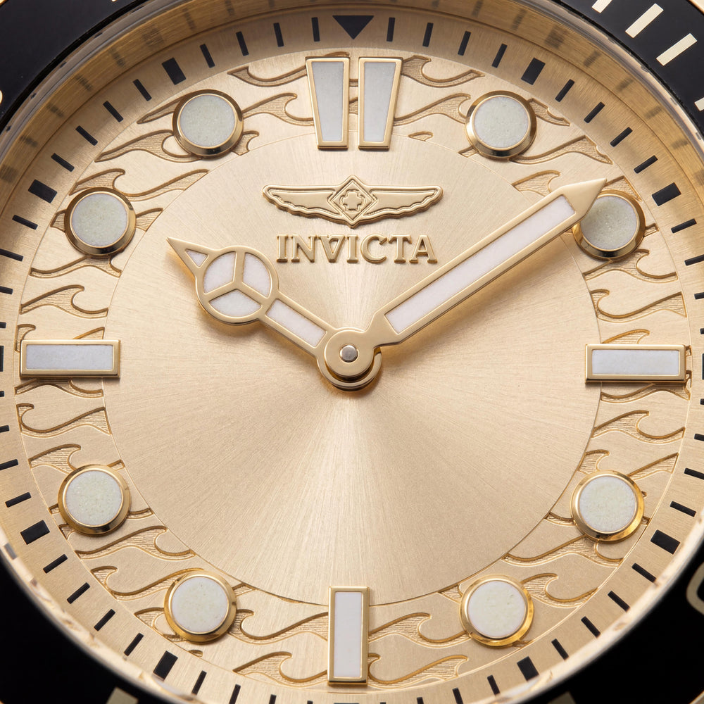 Reloj de Cuarzo Invicta Pro Diver 49700 para Hombre, Acero Inoxidable Tono Dorado, 43mm, Resistencia al Agua 100M, Cristal Mineral