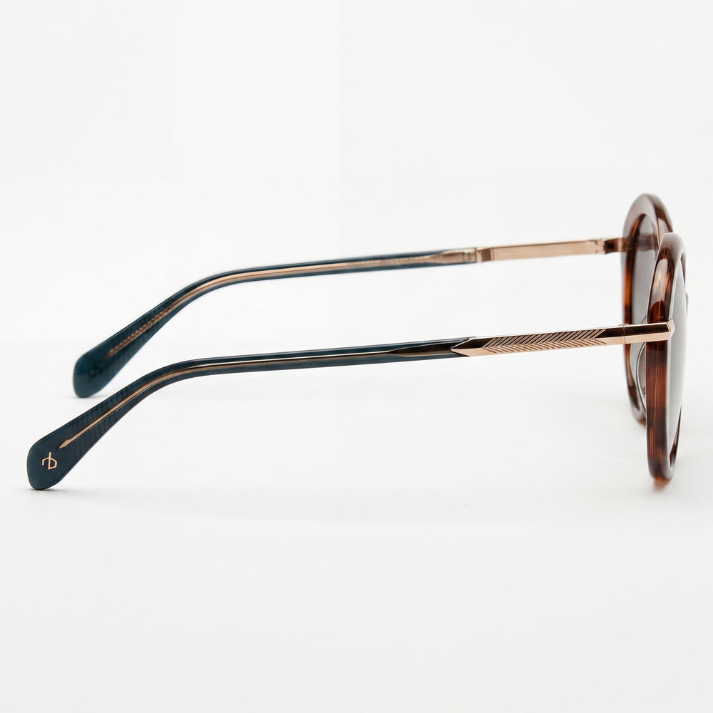 Gafas de sol rag & bone Modern Heritage para mujer, marrones cuerno, gris acetato, no polarizadas, gris oscuro sombreado, 56 mm