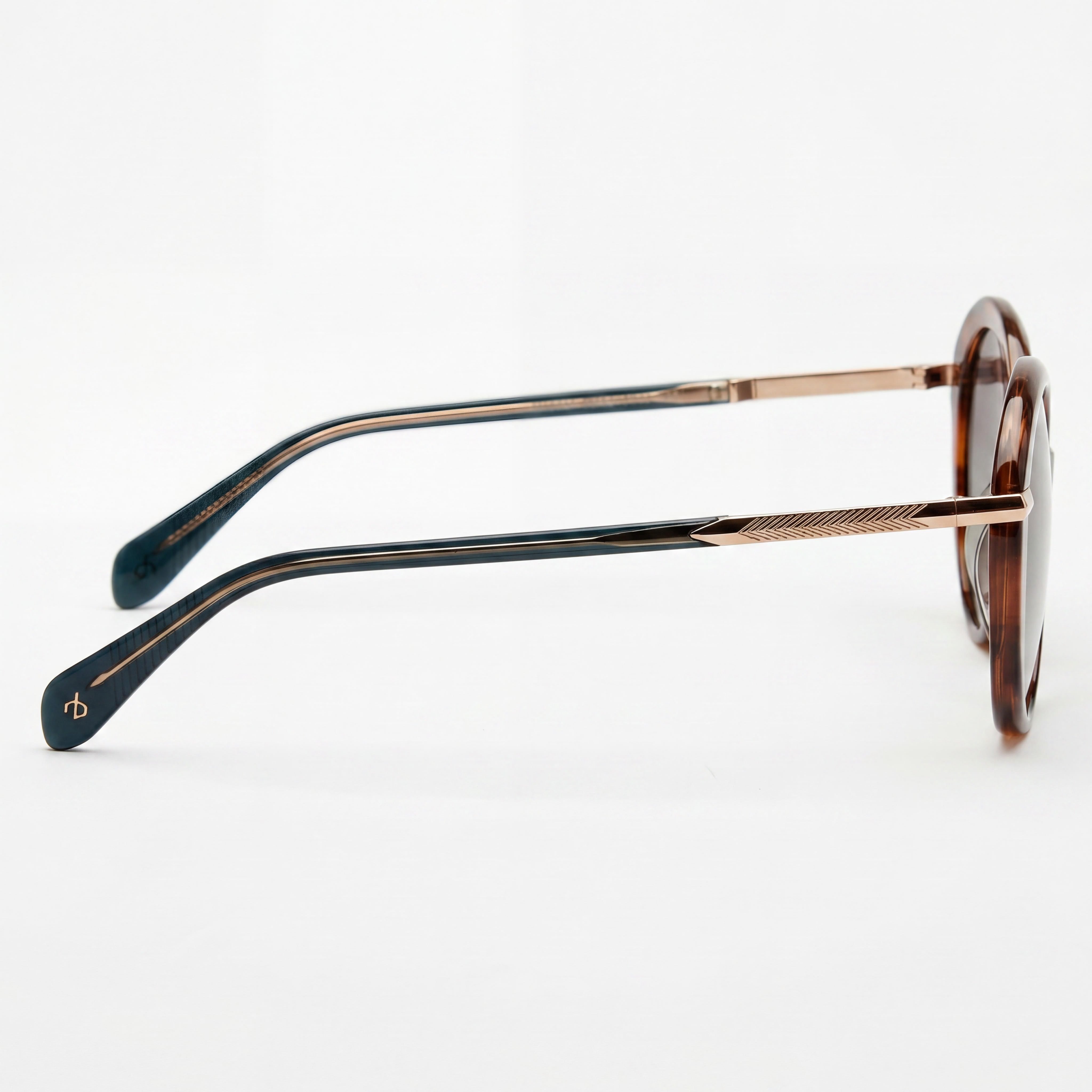 Rag & Bone Modern Heritage Women's Brown Horn Grey Acetate Non-Polarized Dark Grey Shaded Sunglasses 56mm, Photo 3