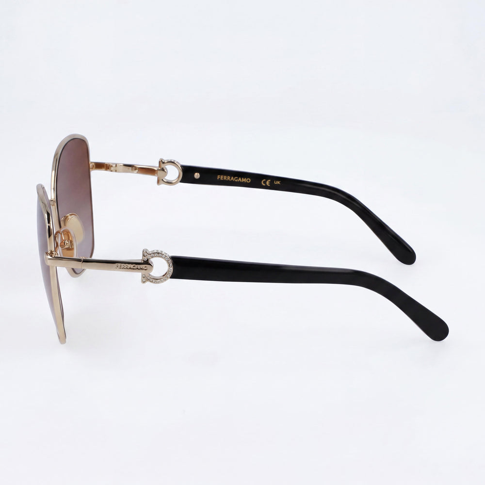 Salvatore Ferragamo Sf312sr Unisex Acetate Gold/Brown Gradient Non-Polarized UV 400 Sunglasses 60mm