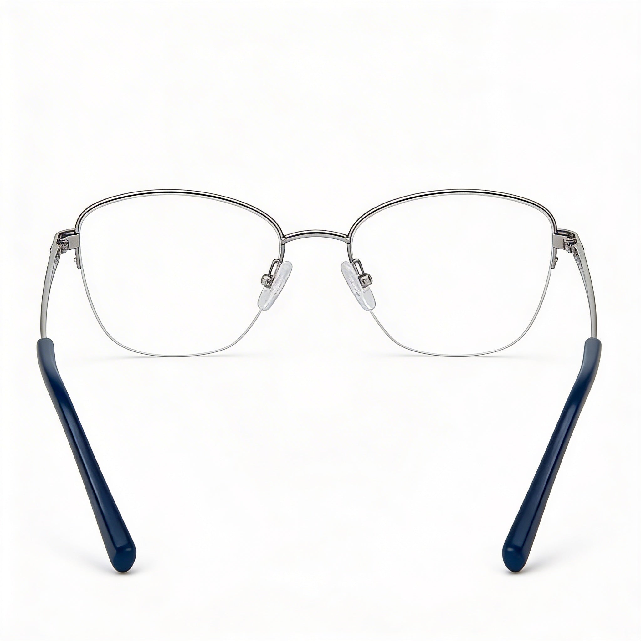 Adensco Ad 252 Men's Blue Metal Frame Eyeglasses with Clear Polycarbonate Lenses (53-17-140), Photo 3