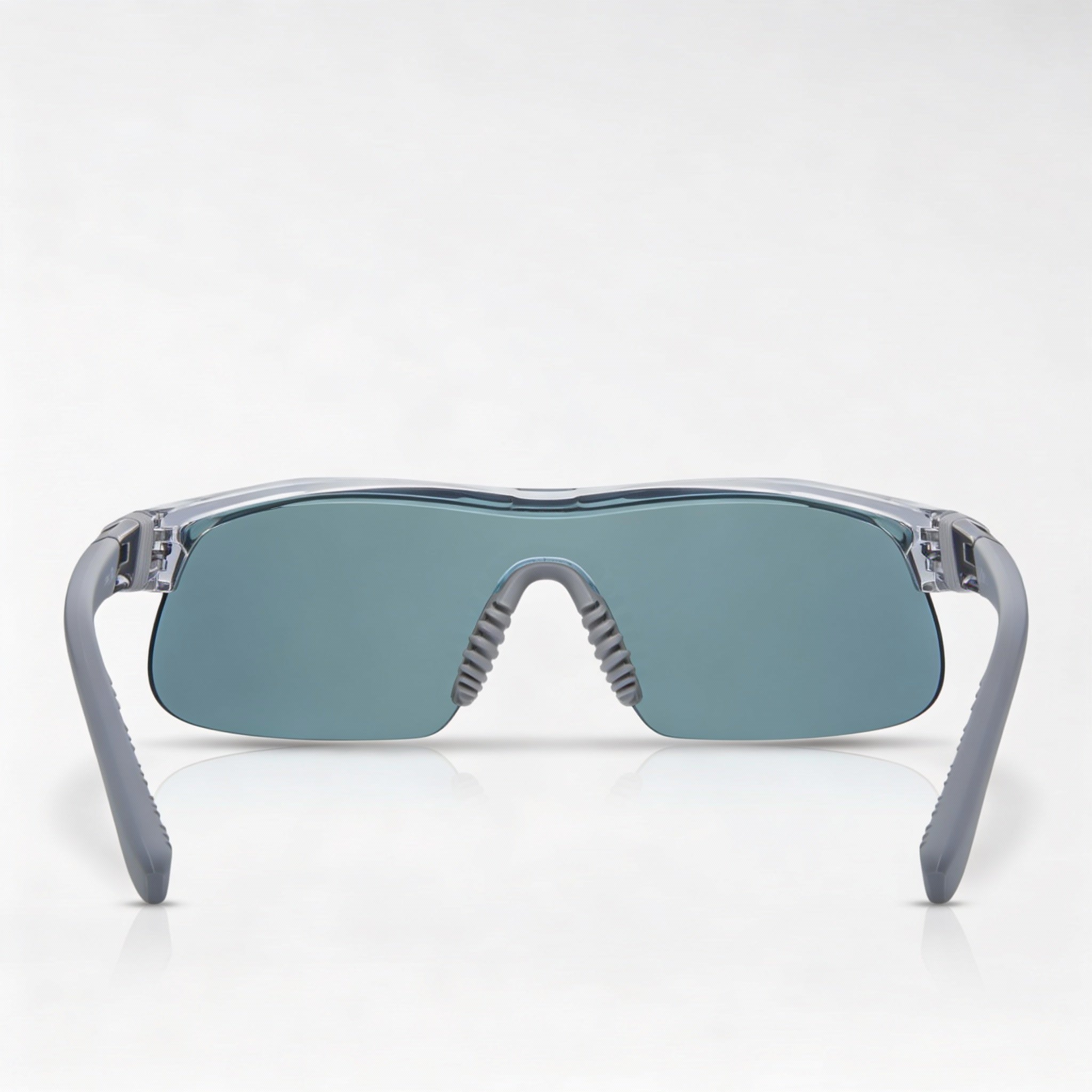 Nike Modern Men's Non-Polarized UV Mirrored Plastic Frame Sunglasses 58mm Wolf Grey/Orange Mirror, Photo 4