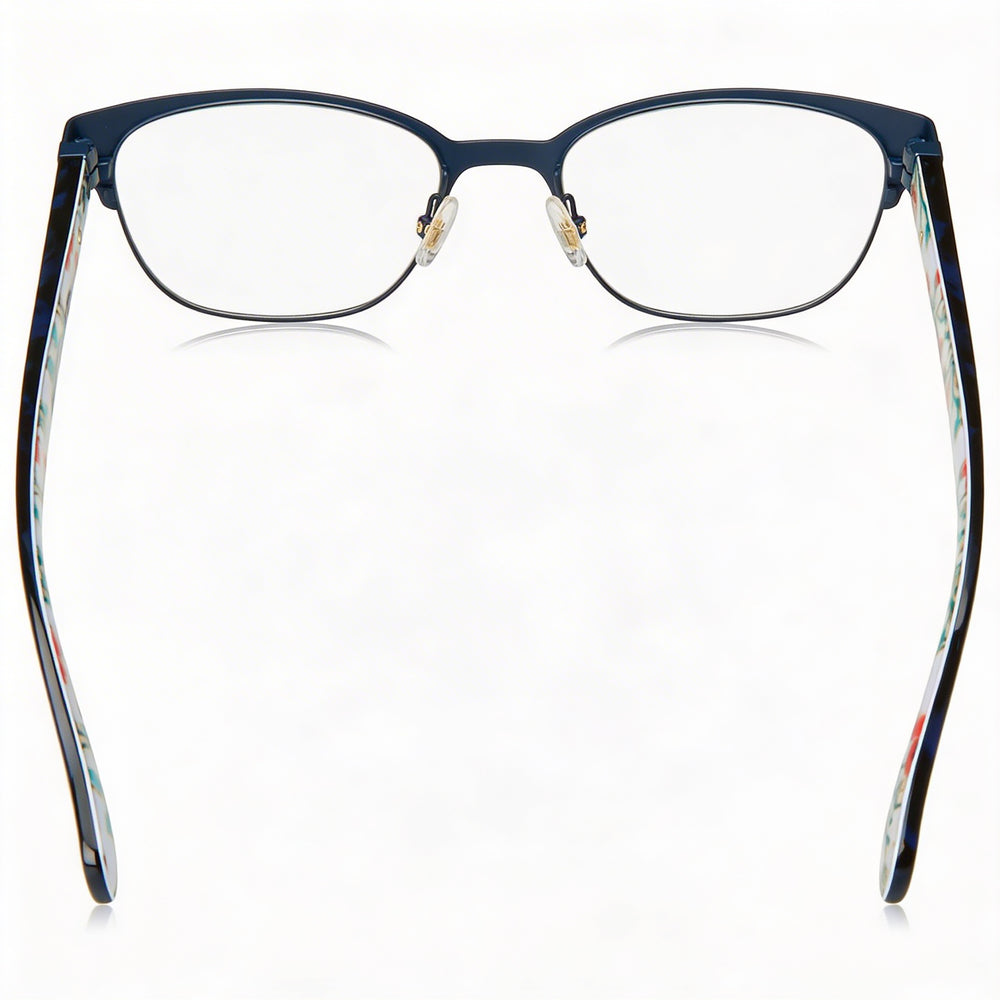 kate spade new york Diandra Women's Alloy Steel Blue Havana Rectangle Sunglasses 49mm