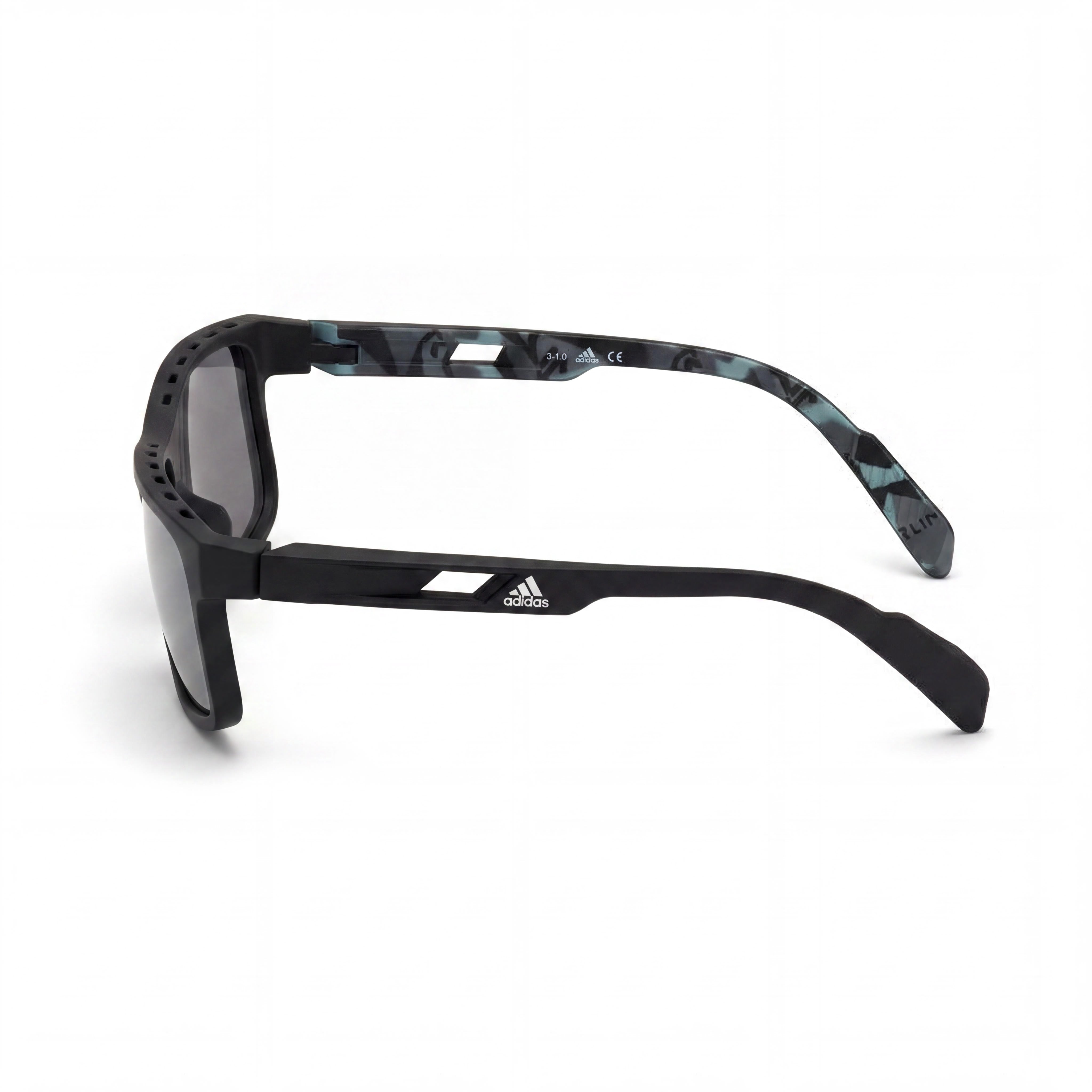 Adidas contemporary Men's Matt Black Grey Composite Non-Polarized UV Protection Sunglasses Smoke Mirror 51-15-140, Photo 3