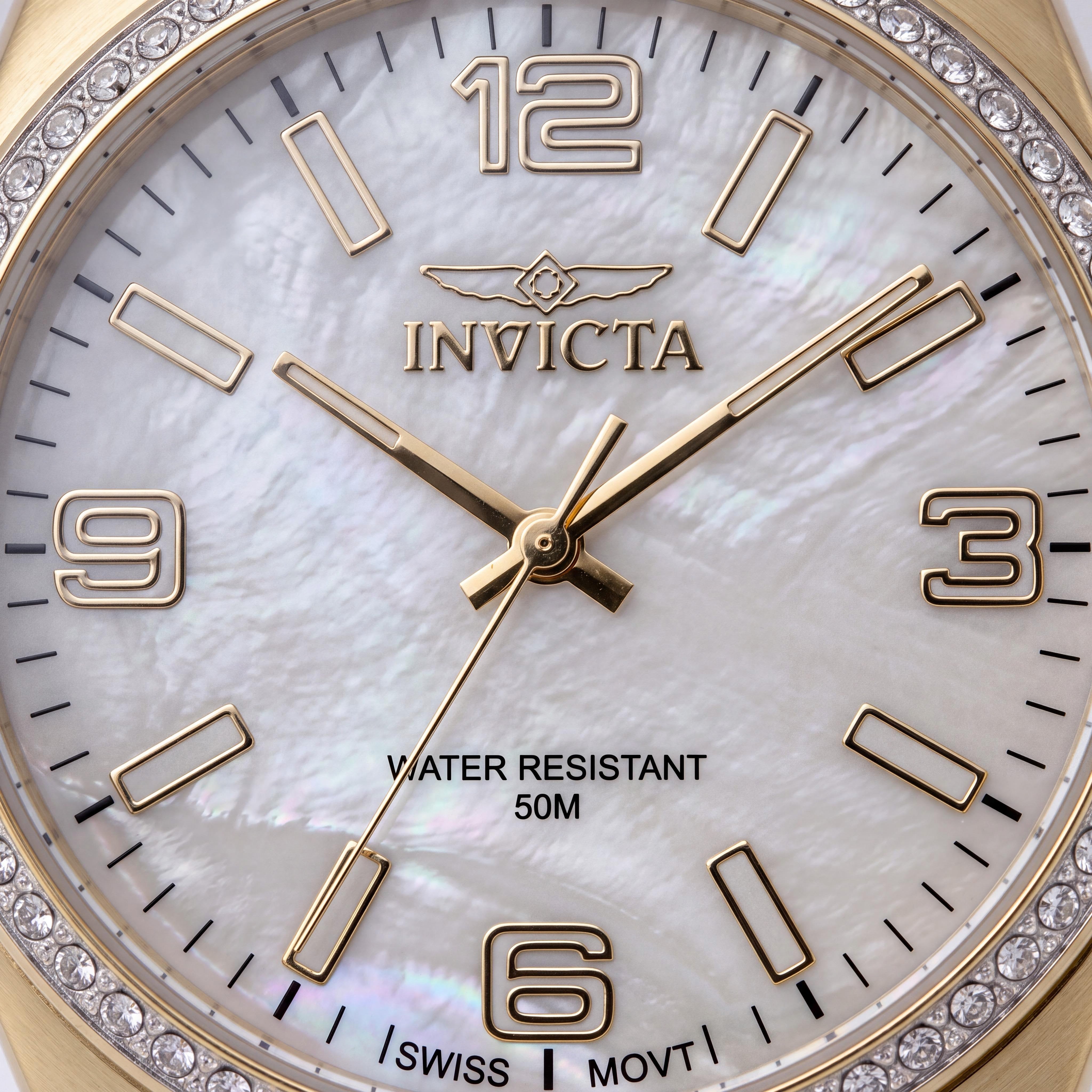 Invicta Specialty 50131 Gold Tone Mother Of Pearl Dial Quartz Watch 38mm Unisex, Photo 2