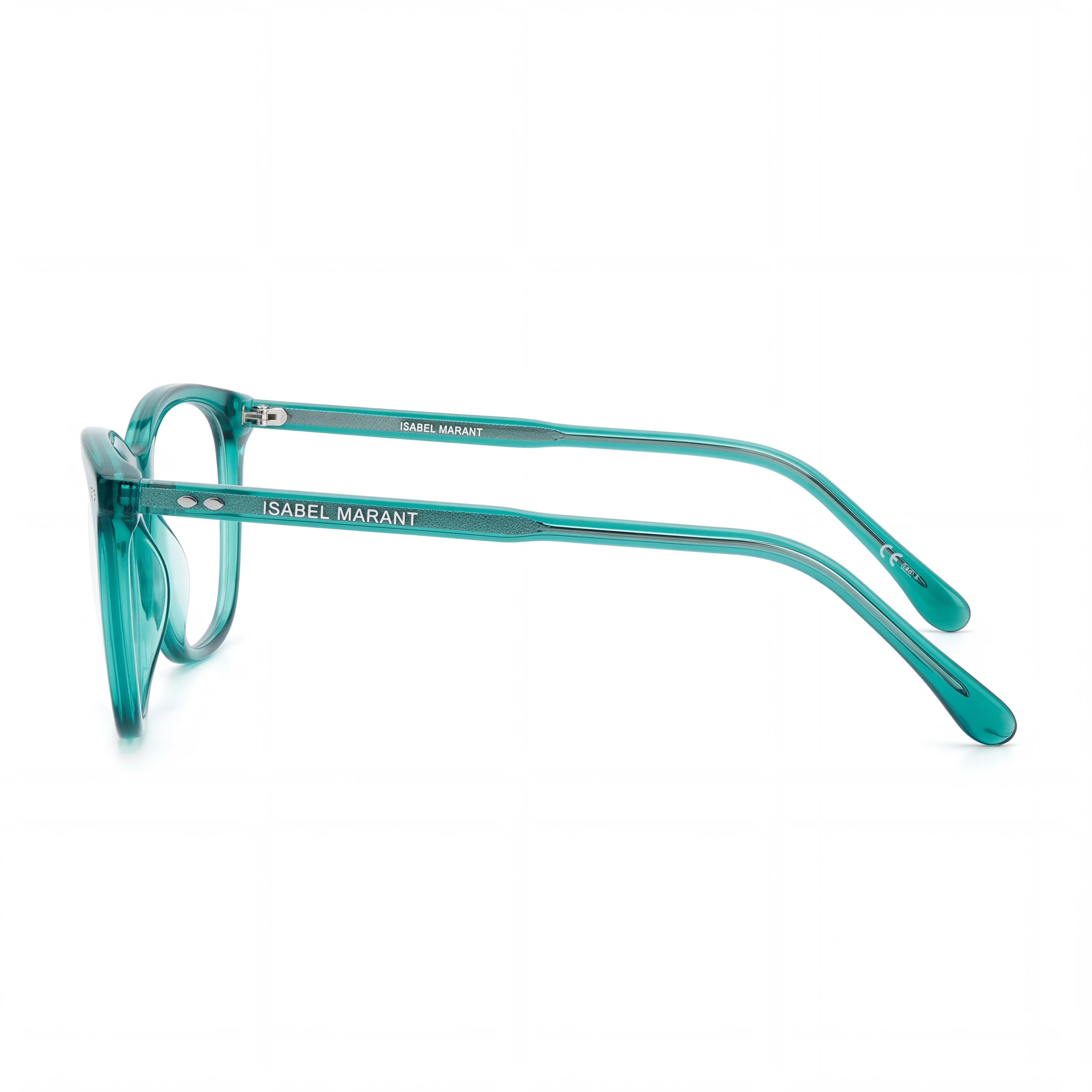 Isabel Marant Modern Women's Teal Frame Teal Polycarbonate Lens Sunglasses with 53mm Lens, 18mm Bridge, 145mm Temples, Photo 2