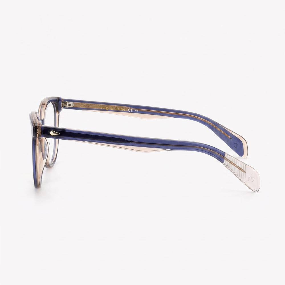 rag & bone Rnb3029 Women's Eyeglasses featuring Black Acetate Frames and Clear Polycarbonate Lenses 50mm