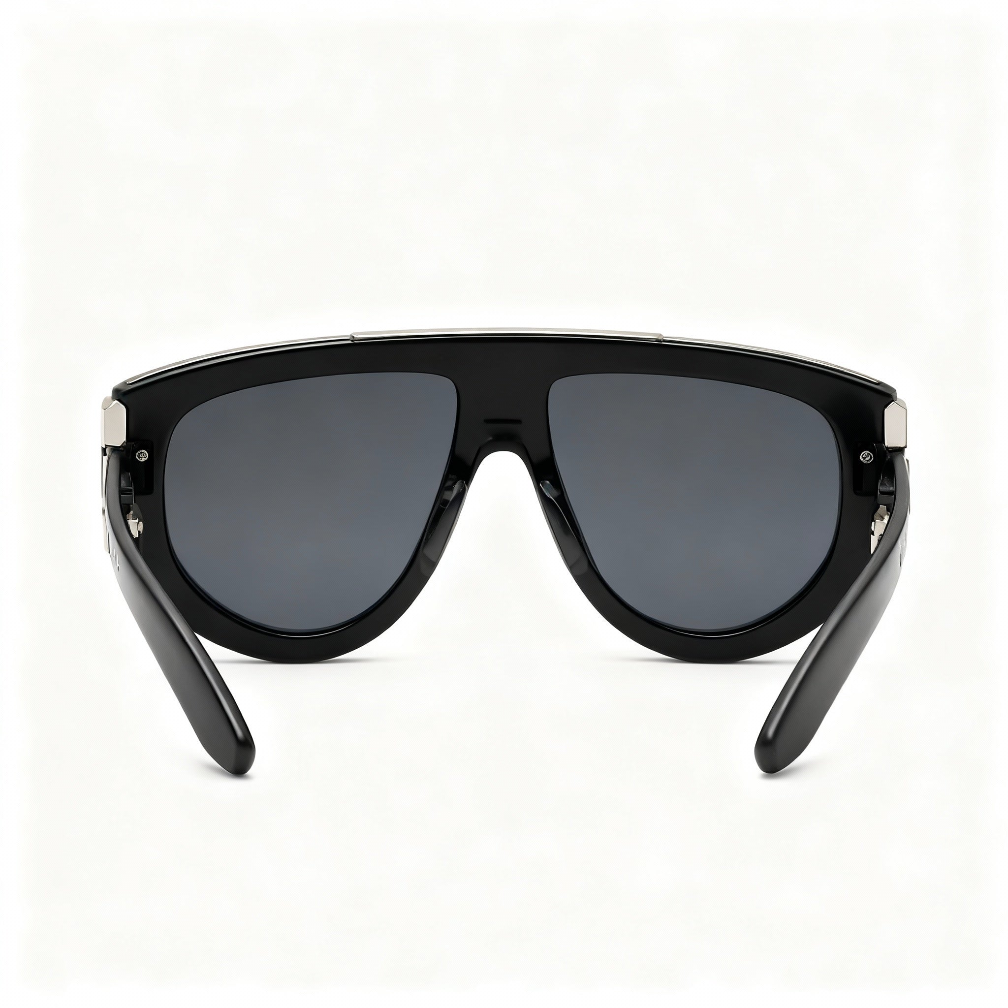 Philipp Plein SPP127M Men's Casual Shiny Black Cellulose Acetate Non-Polarized Smoke Sunglasses 60/13/145, Photo 4