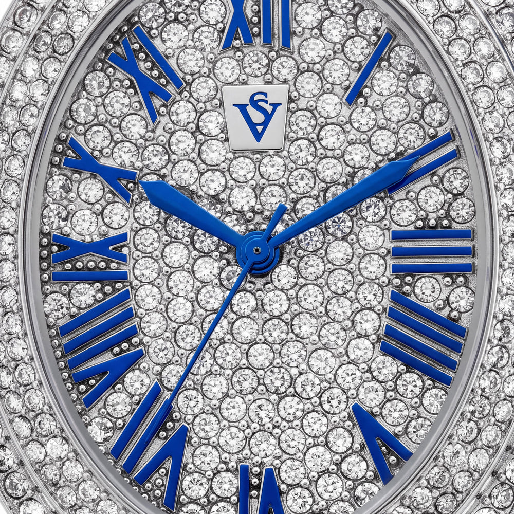 Reloj de pulsera Christian Van Sant CV7230 para mujer con caja y correa de acero inoxidable plateado, resistente al agua, y cristal mineral resistente a los arañazos