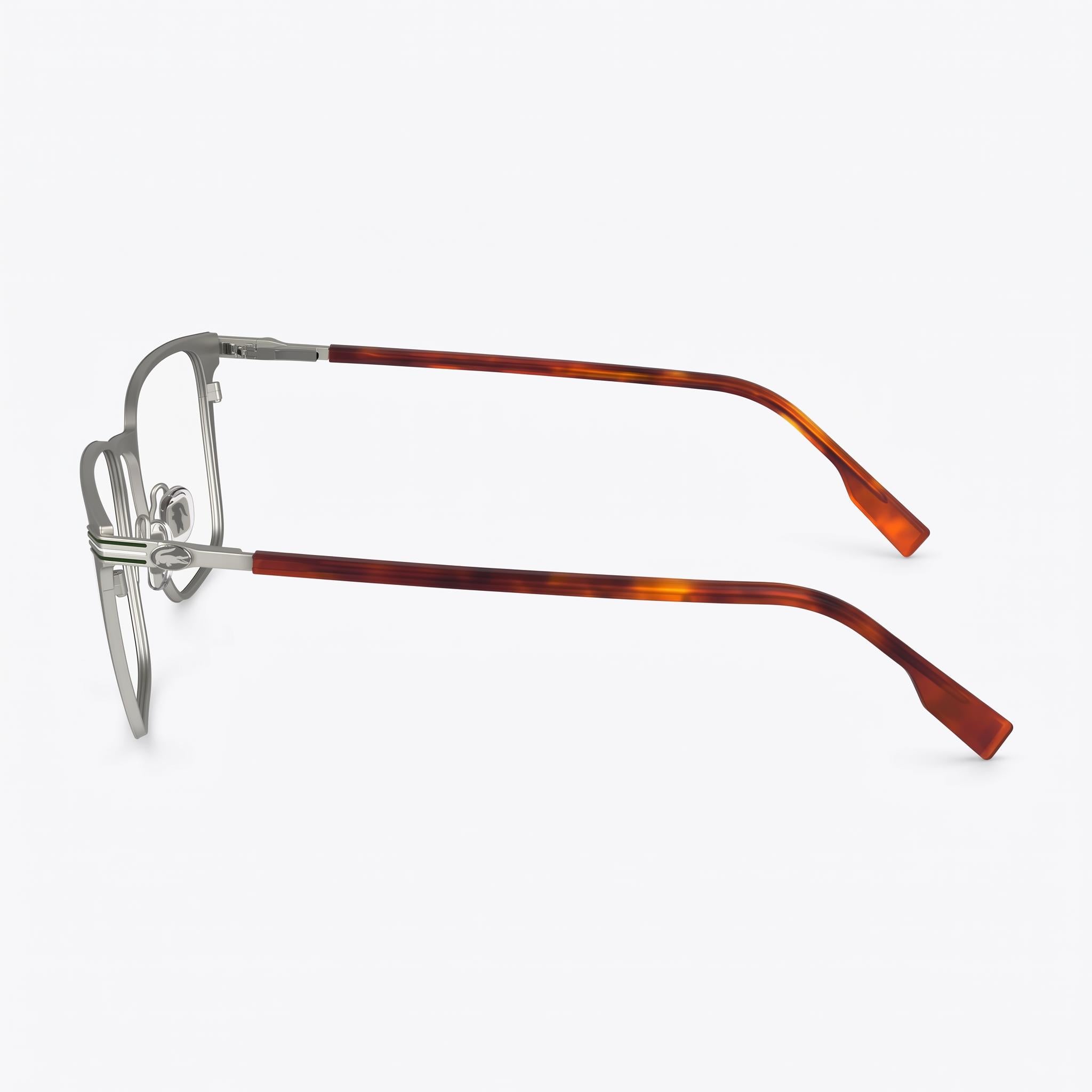 Gafas Lacoste Casual para hombre con montura de acetato plateado y lentes de policarbonato transparente 53-18-145, Photo 2