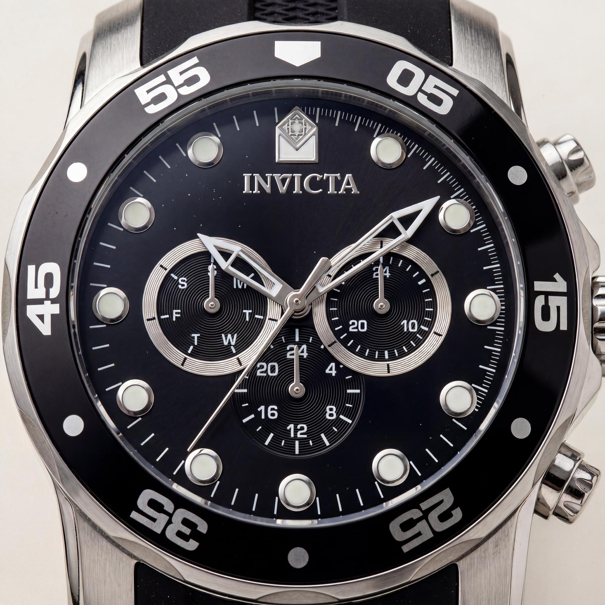 Invicta Men's Pro Diver Style Chronograph Watch, Model IN-45721-AMZUK, with Black Case Finish, Photo 2