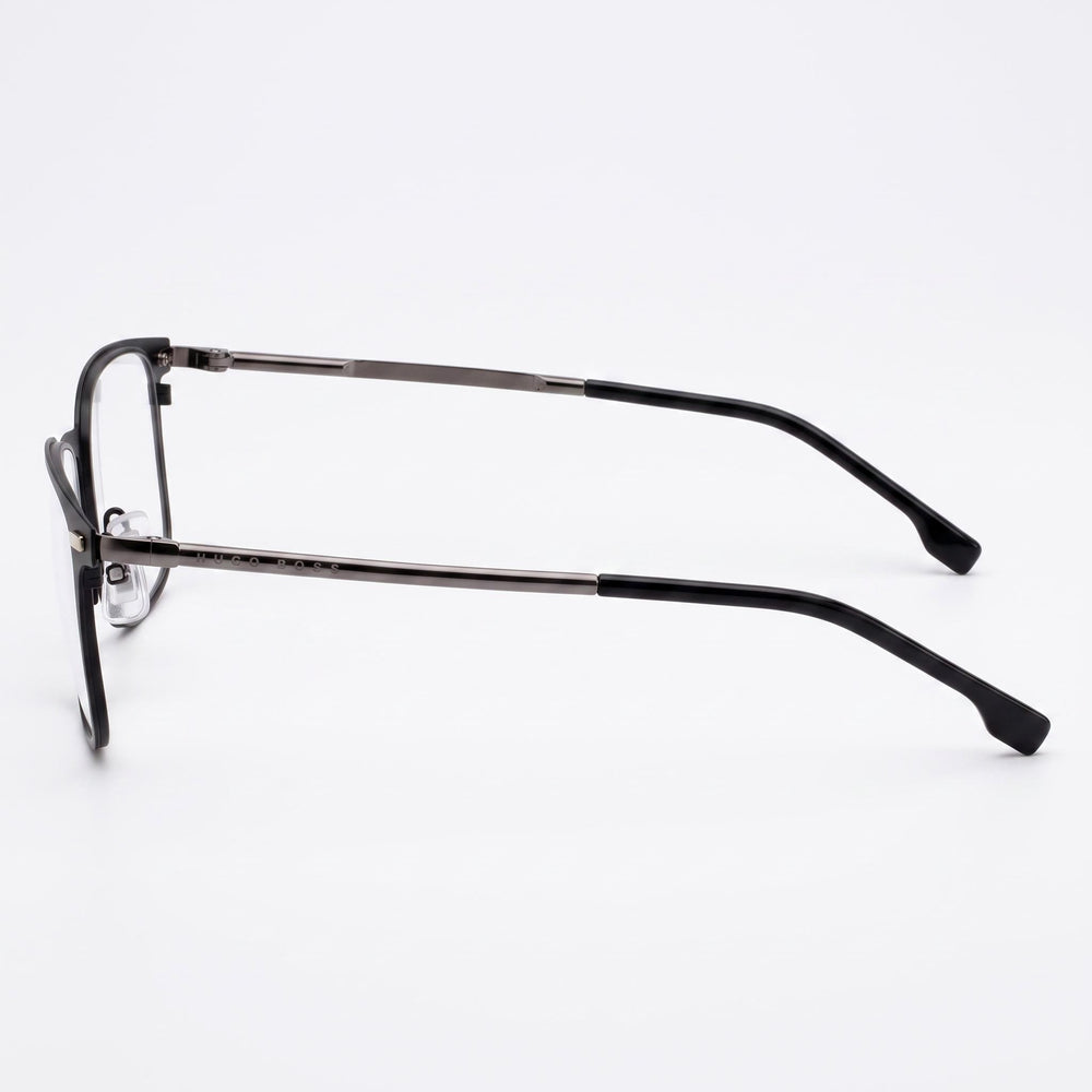Hugo Boss Boss 1021 Men's Eyeglasses with Metal Frame in Matte Black finish, featuring a 52mm Lens Width.