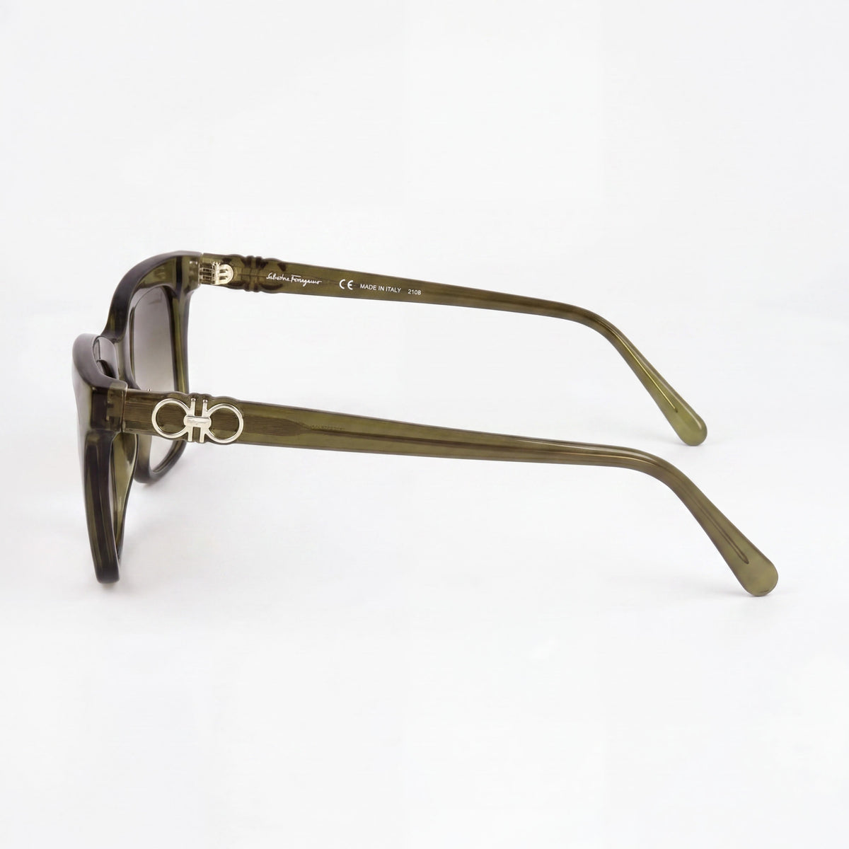 Salvatore Ferragamo Sf1027s Unisex Plastic Full Rim Square Green Gradient Non-Polarized Eyewear 55-16-140, Photo 3