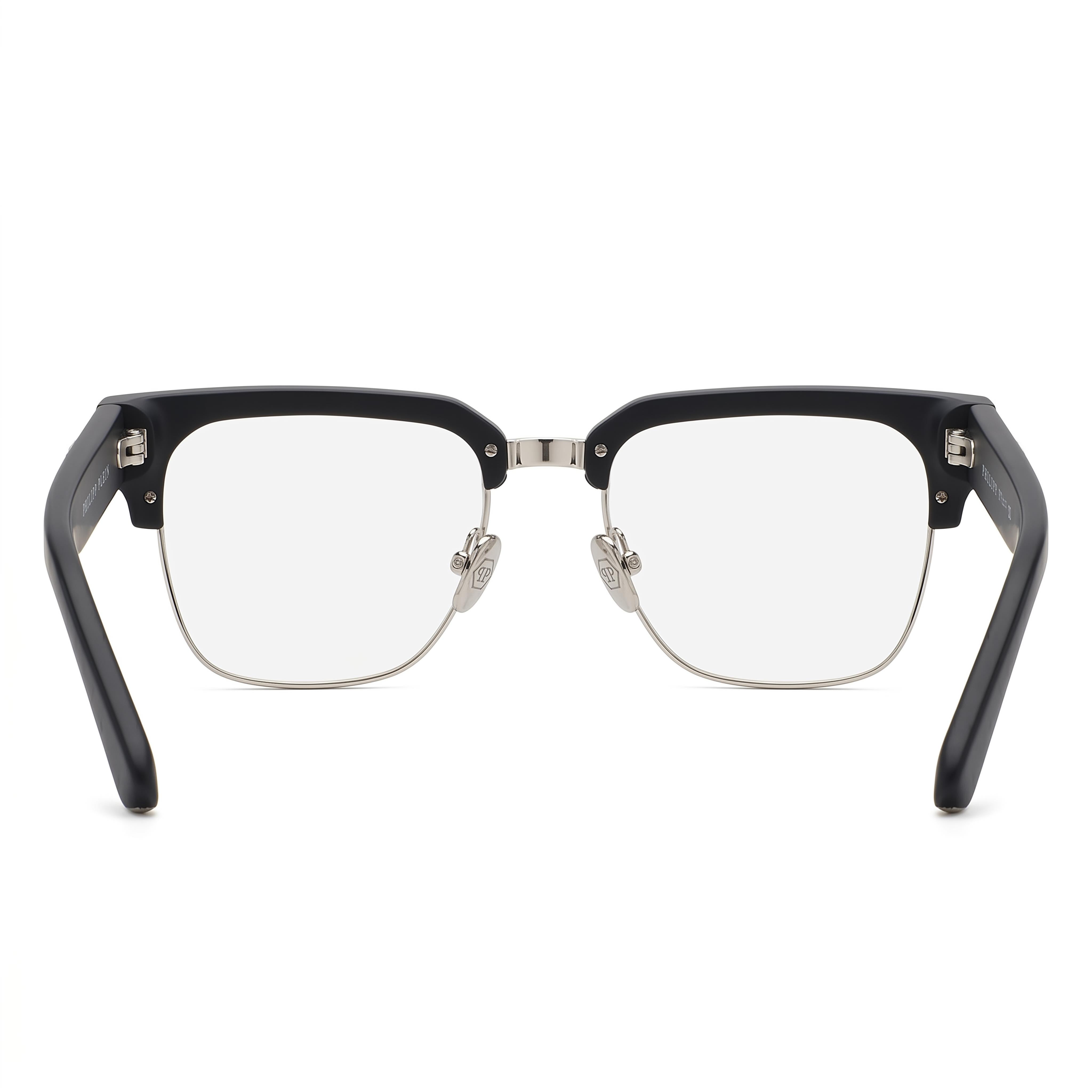 Philipp Plein Vpp113m Men's Metal Prescription Eyeglasses, Shiny Full Palladium, Size 53mm, Photo 3