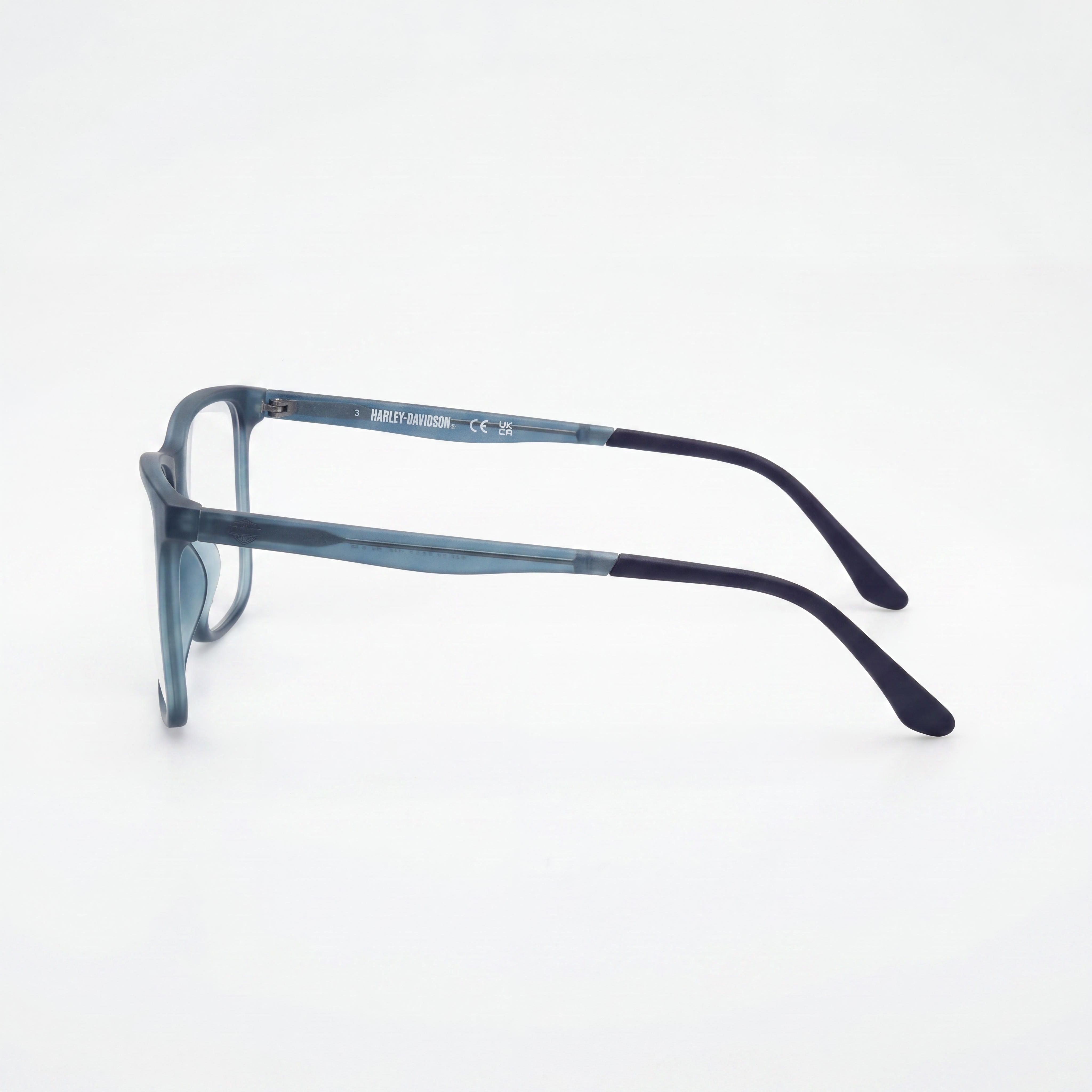 Harley-Davidson Matte Blue Rectangle Eyeglasses for Men, Photo 2
