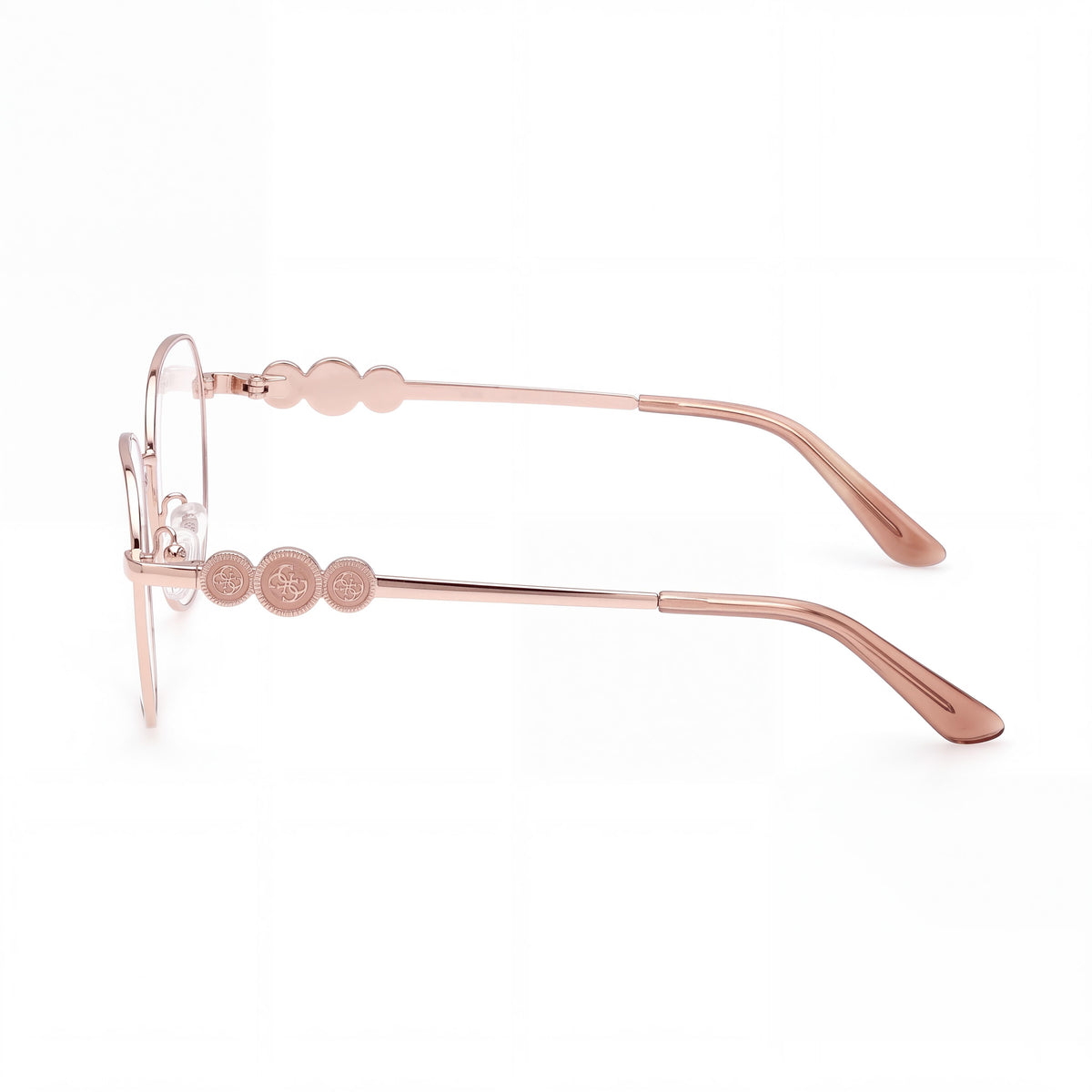 GUESS Gu50256-d Black Frame Material in Shiny Rose Gold Polycarbonate Lens Unisex Eyewear 52mm, Photo 3