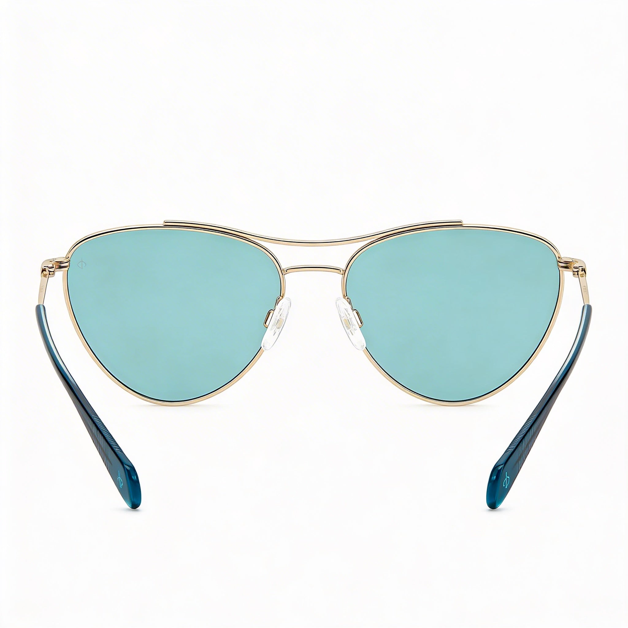 Rag & Bone Modern Women's Pilot Gold Teal Alloy Steel Non-Polarized UV Protection Sunglasses 58mm, Photo 2
