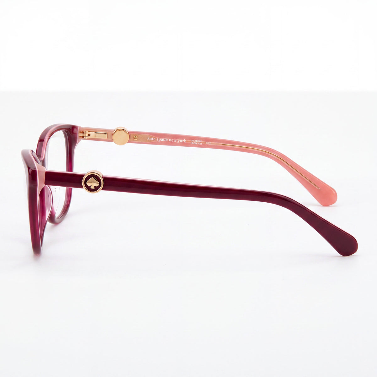 kate spade new york Gafas de sol de plástico burdeos rosa polarizadas violetas Taya para mujer, ancho de lente de 52 mm, Photo 2