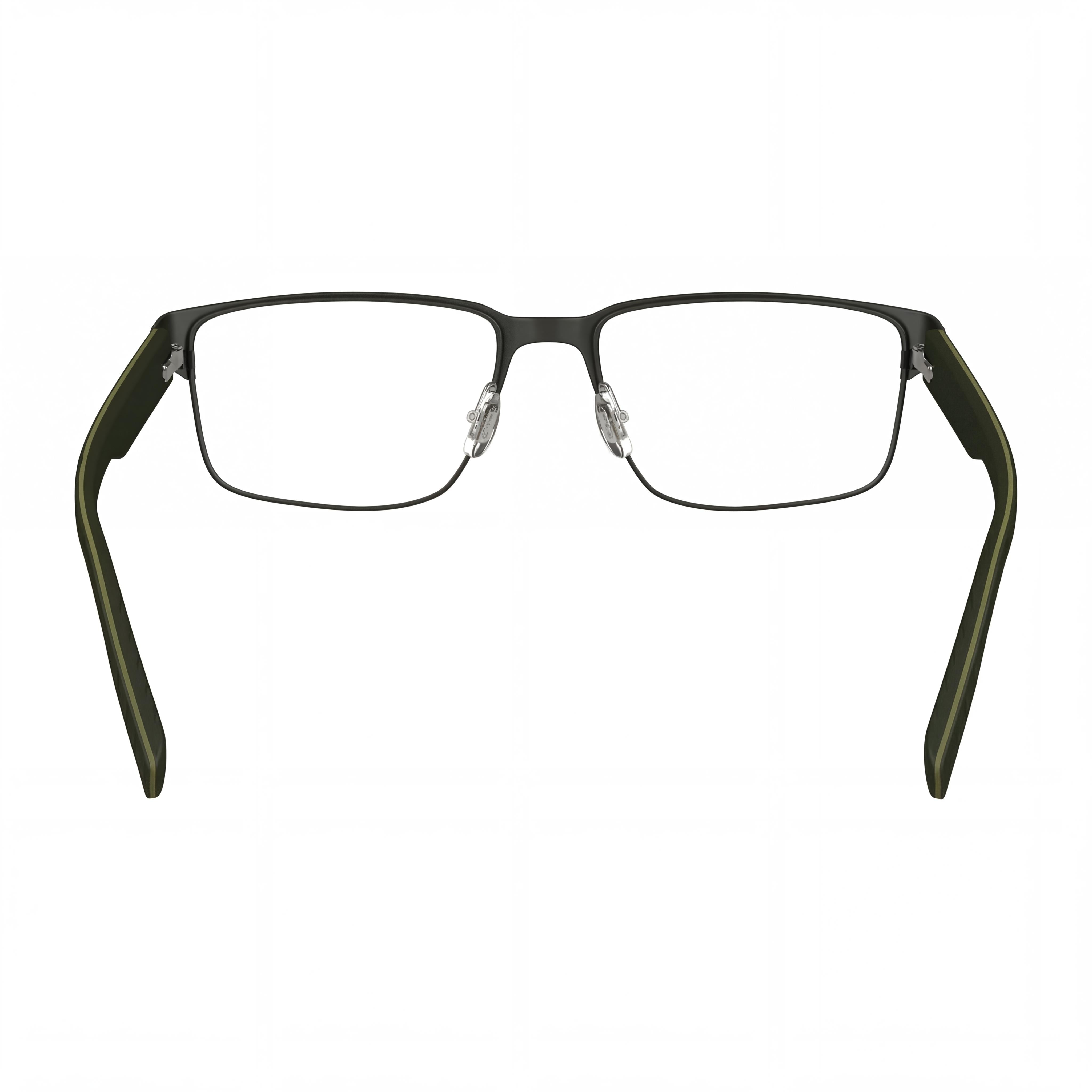 Montura de gafas oftálmicas casuales para hombre Lacoste en color caqui mate con lentes de plástico transparentes de 54 mm, Photo 4