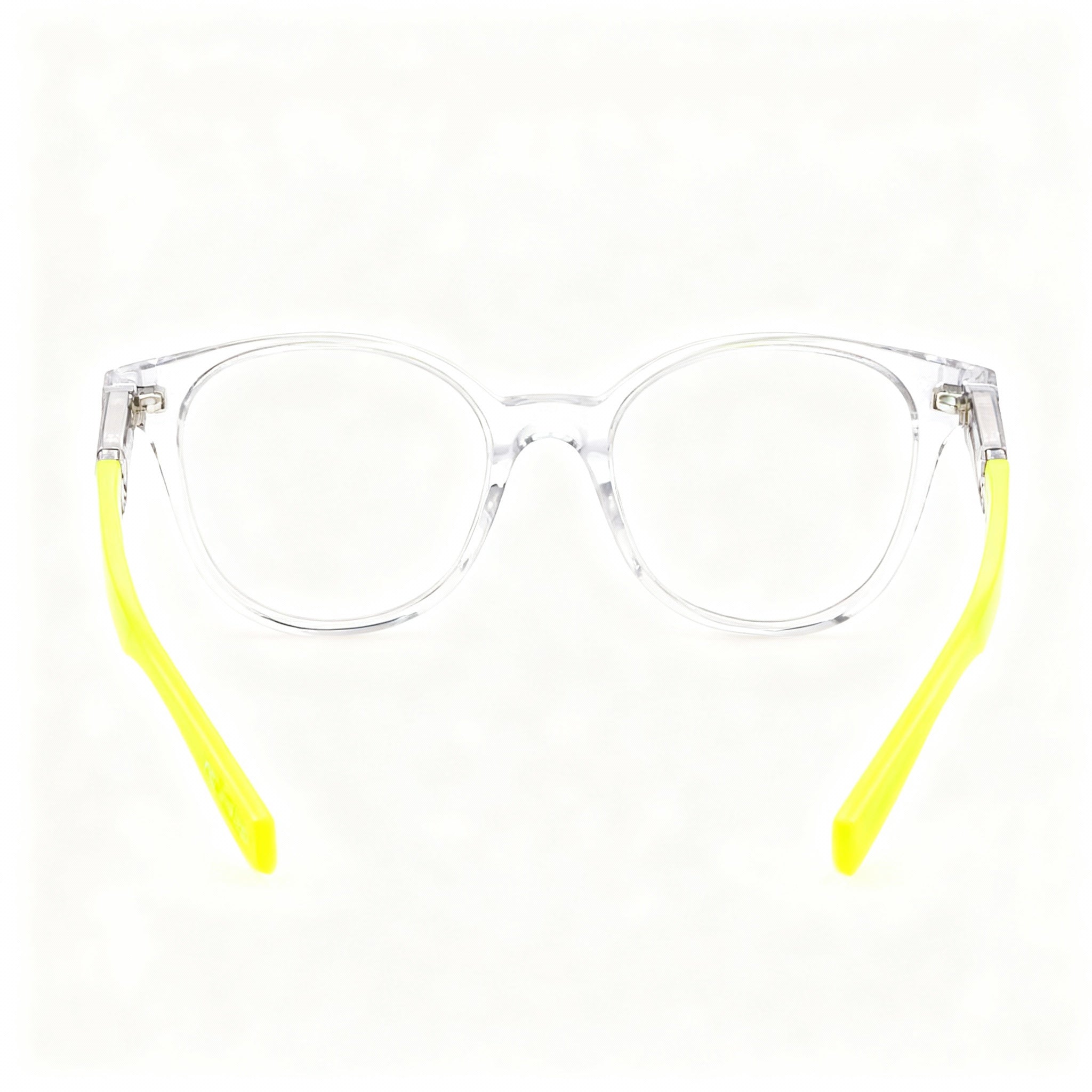 Furla Vfu667 Women's Round Acetate Optical Eyeglasses in Cristallo Lucido, Size 51-18-140, Photo 4