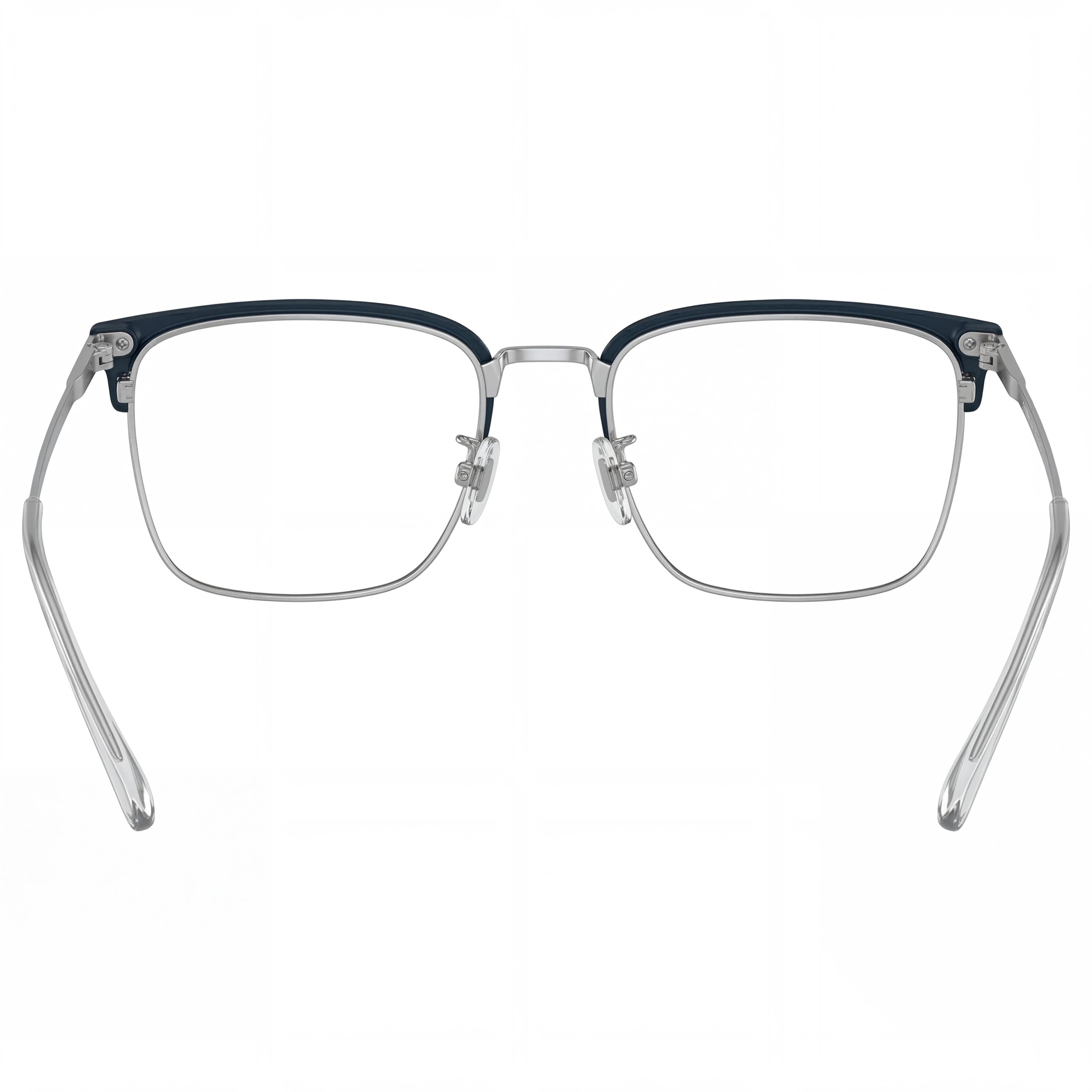 COACH HC5149T Men's Titanium Full Rim Square Eyeglasses Dark Navy Silver 54mm, Photo 3