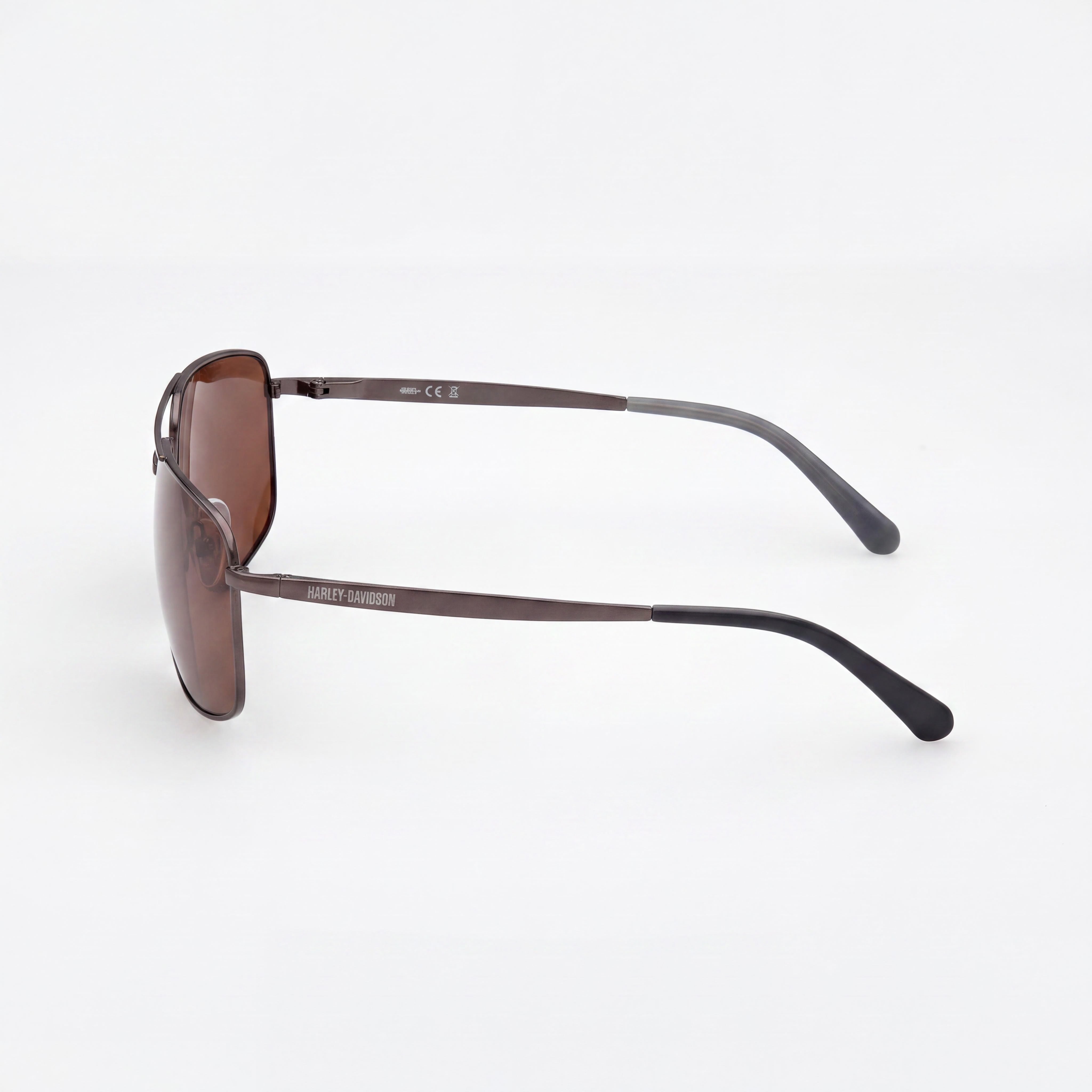 Harley-Davidson Hd00025 Men's Matte Gunmetal Brown Polarized Smoke Lens 64mm, Photo 2