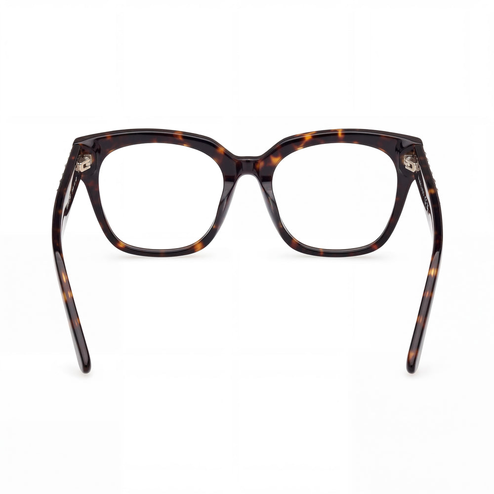 GUESS by Marciano Gm50017 Women's Dark Havana Plastic Frame Eyeglasses with Polycarbonate Lens 52-19-140