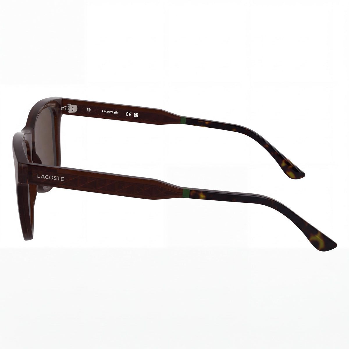 Lacoste L6060s Men's Classic Plastic Eyewear Transparent Dark Brown Frame Solid Brown Lens UV Protection 54mm, Photo 2