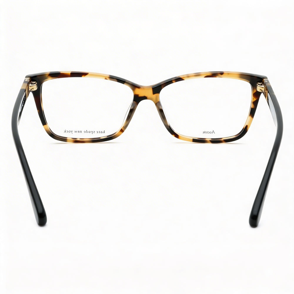 kate spade new york Gafas de mujer Camberly con montura de plástico negro habana y lente de policarbonato - Tamaño de lente de 53 mm