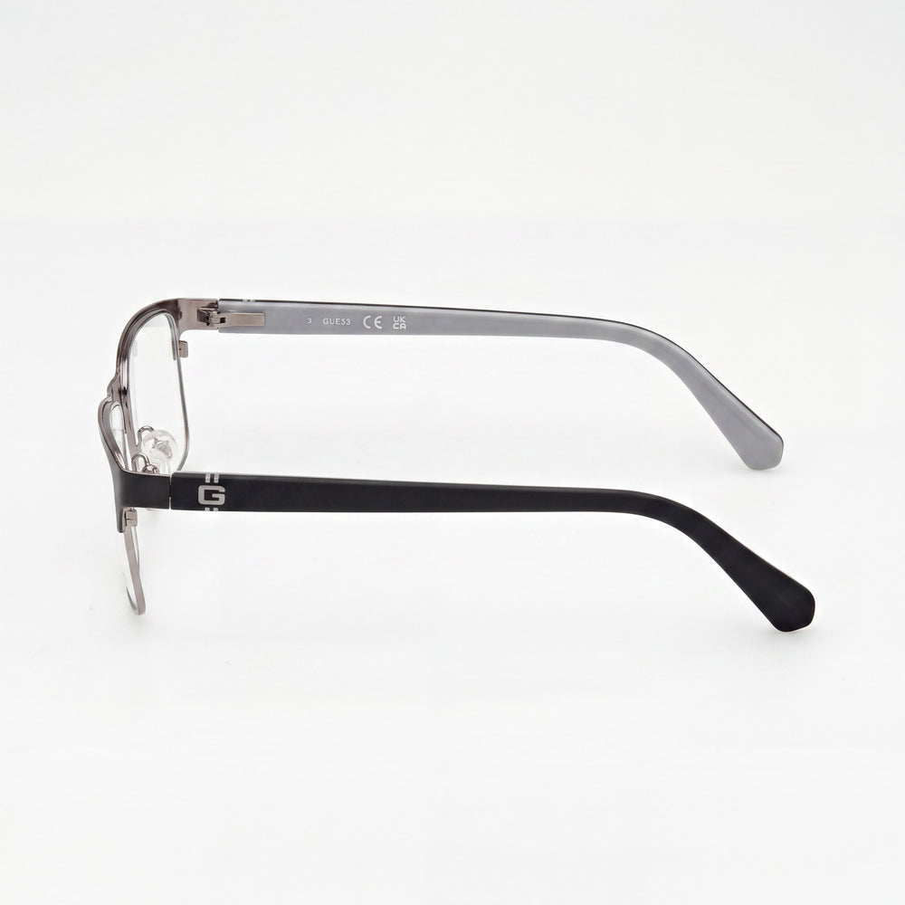 Guess GU50131 Matte Black Rectangle Eyeglasses for Men, 55mm