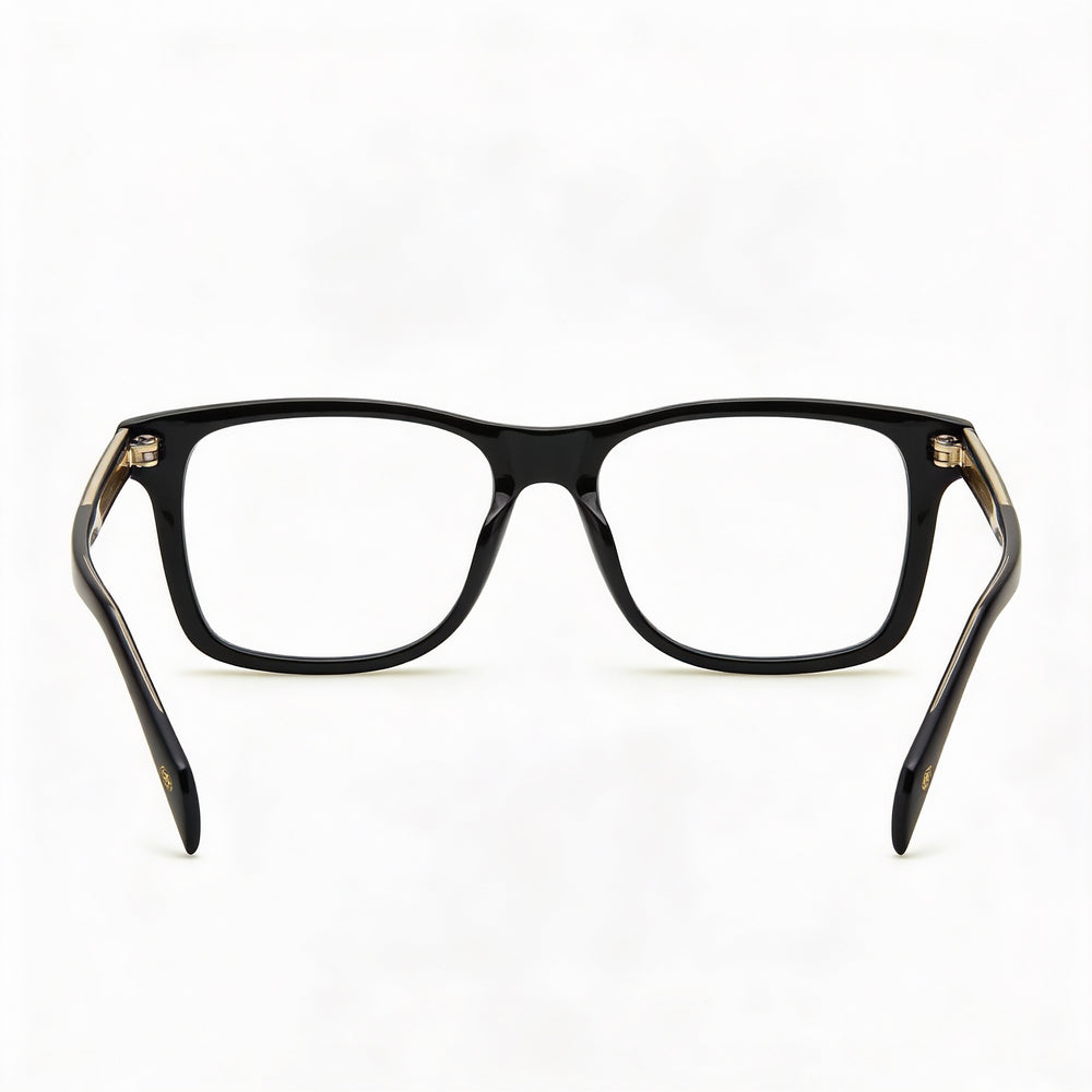 Gafas de sol David Beckham Modern DB 1073/BB para hombre con montura de acetato y cristales de policarbonato, color negro dorado, 52 mm
