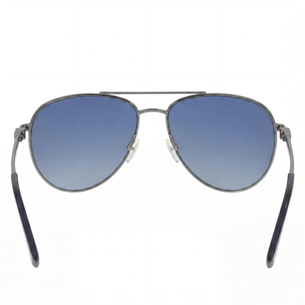Gafas de sol unisex Salvatore Ferragamo Sf157s de metal, color azul plomo oscuro, sin polarizar, con protección UV, 60 mm