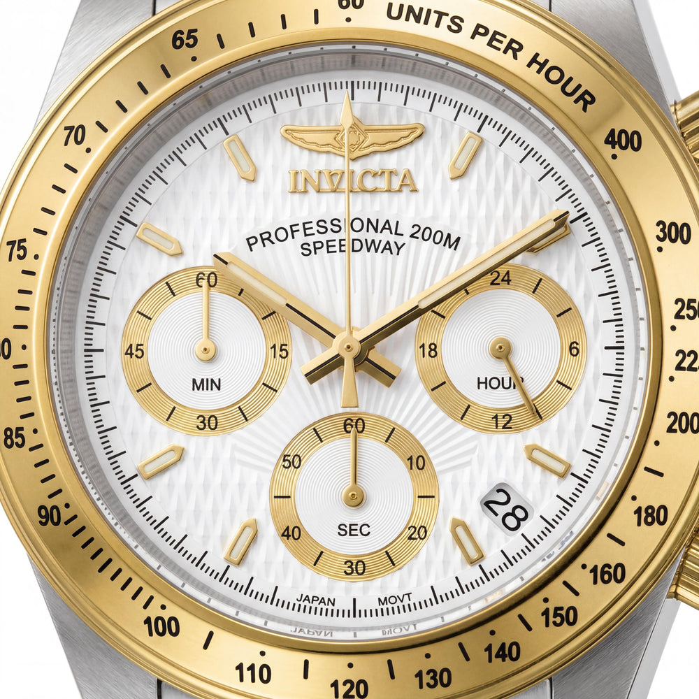 Invicta Speedway 9212 Men's Silver Gold Chronograph Watch, 40mm