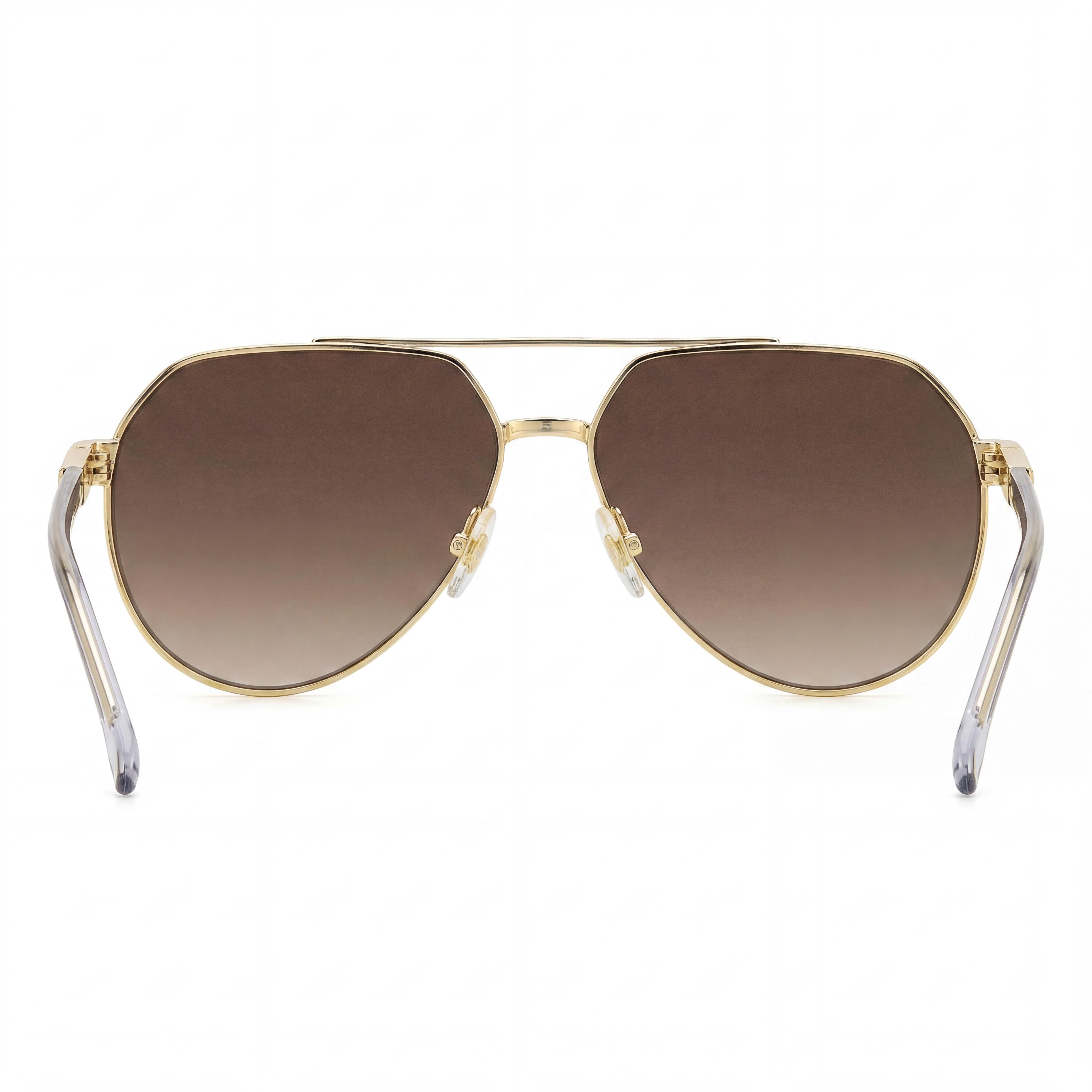 Carrera Women's 1067/S Metal Gold Grey Frame Brown Shaded Lens Non- 100% UV Sunglasses 62mm, Photo 3