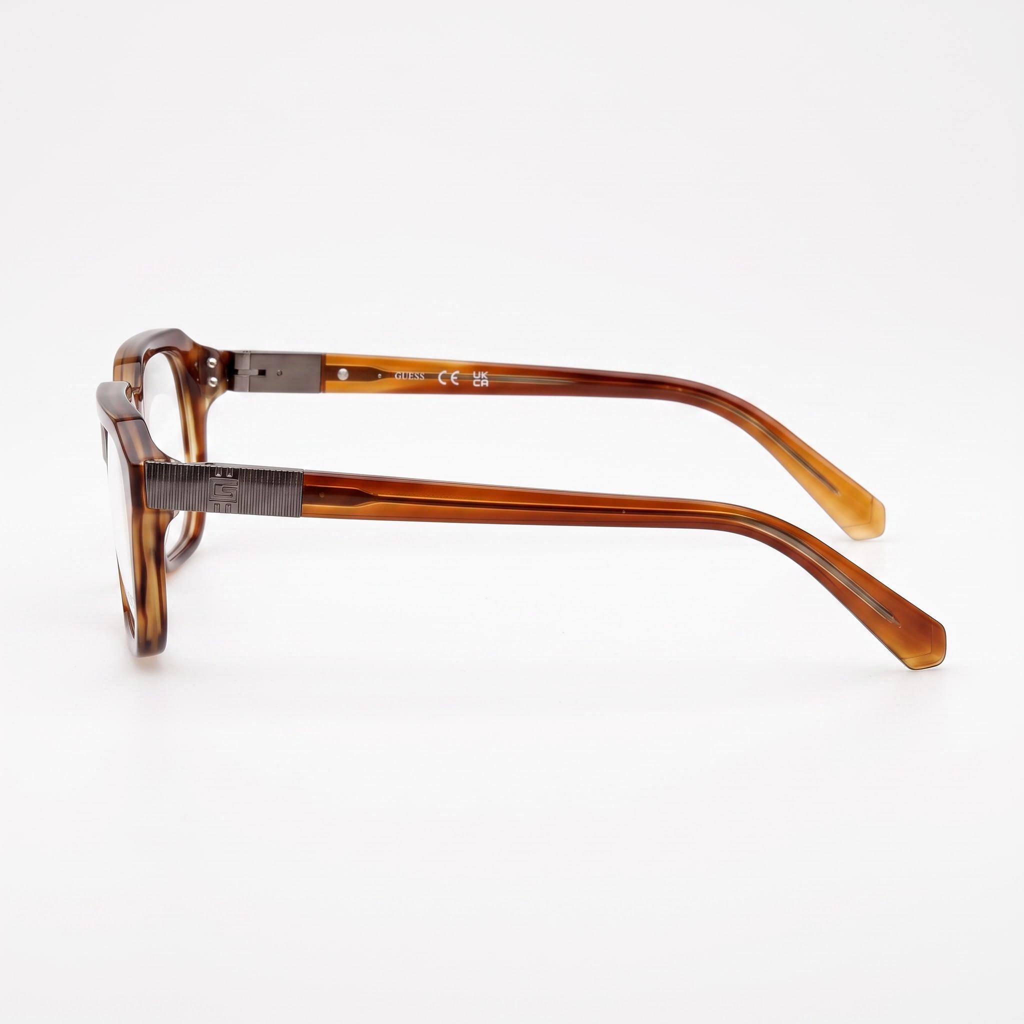 GUESS Gu50332 Men's Light Brown/Horn Plastic Optical Frames Lens 52mm Bridge 19mm Temple 140mm, Photo 3