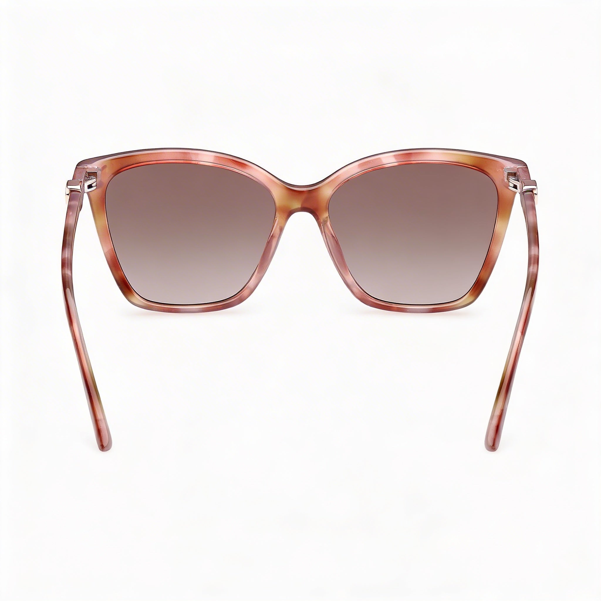 GUESS Contemporary Women's 100% UV Plastic Sunglasses, Light Brown Avana Frame, Gradient Brown Lenses, 56mm, Photo 4