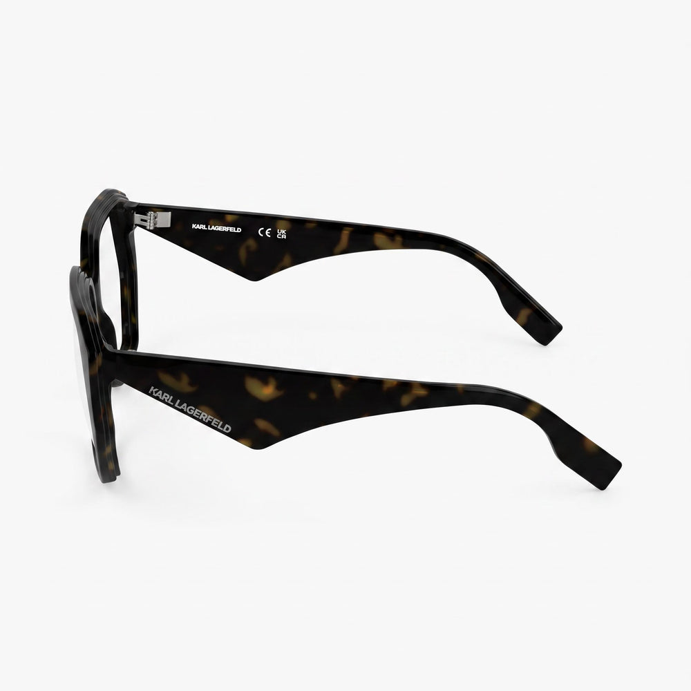 KARL LAGERFELD Kl6213 Women's Acetate Frame Eyeglasses in Tortoise with Transparent Lenses 54mm
