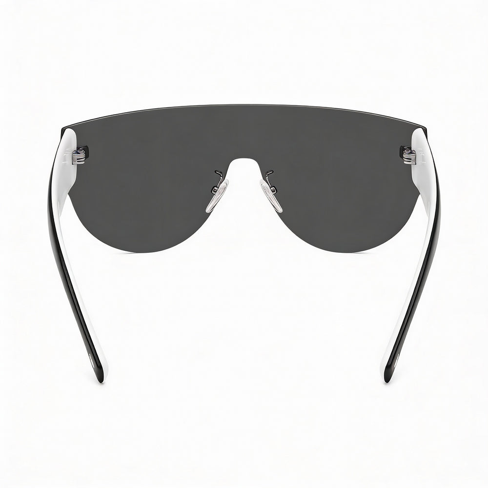 Carrera Modern Unisex Sunglasses Nylon Frame 80s Ir Black White with 99mm UV Protected Lenses