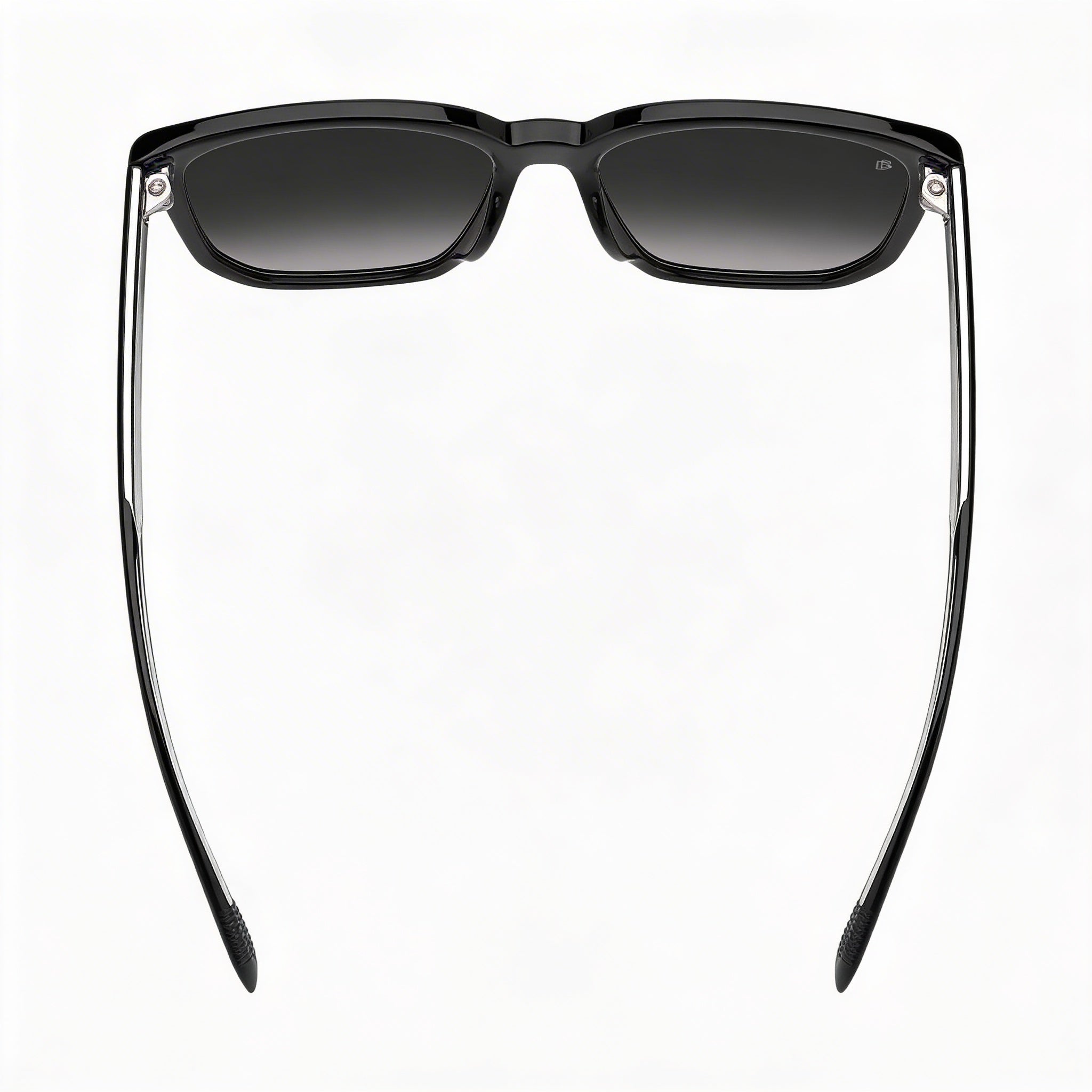 Gafas de sol David Beckham Db 1071/F/S para hombre, rectangulares, de acetato negro, color gris oscuro, con protección UV, 57 mm, Photo 4