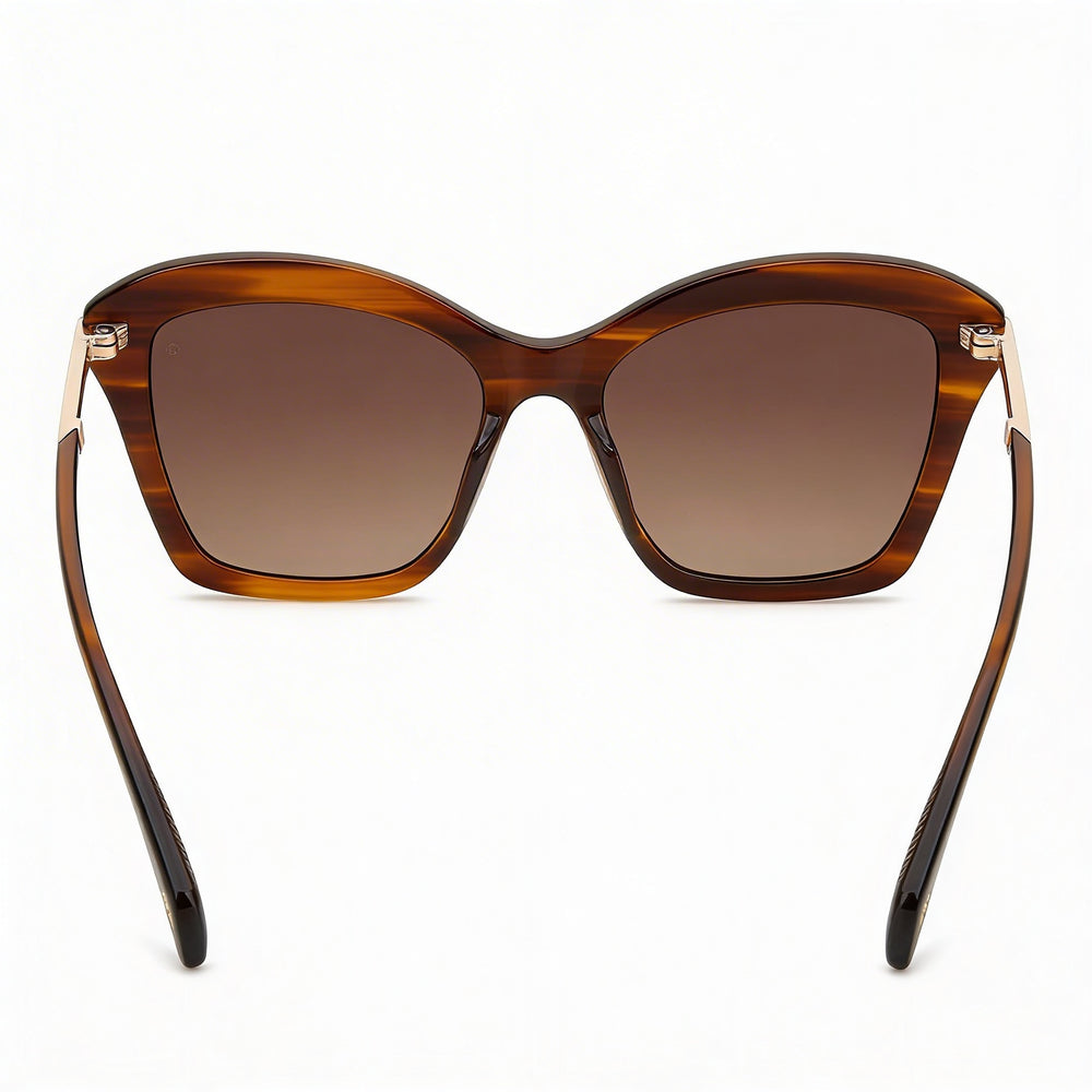Gafas de sol para mujer de acetato cuerno marrón con protección UV de Rag & Bone Modern Heritage 53mm