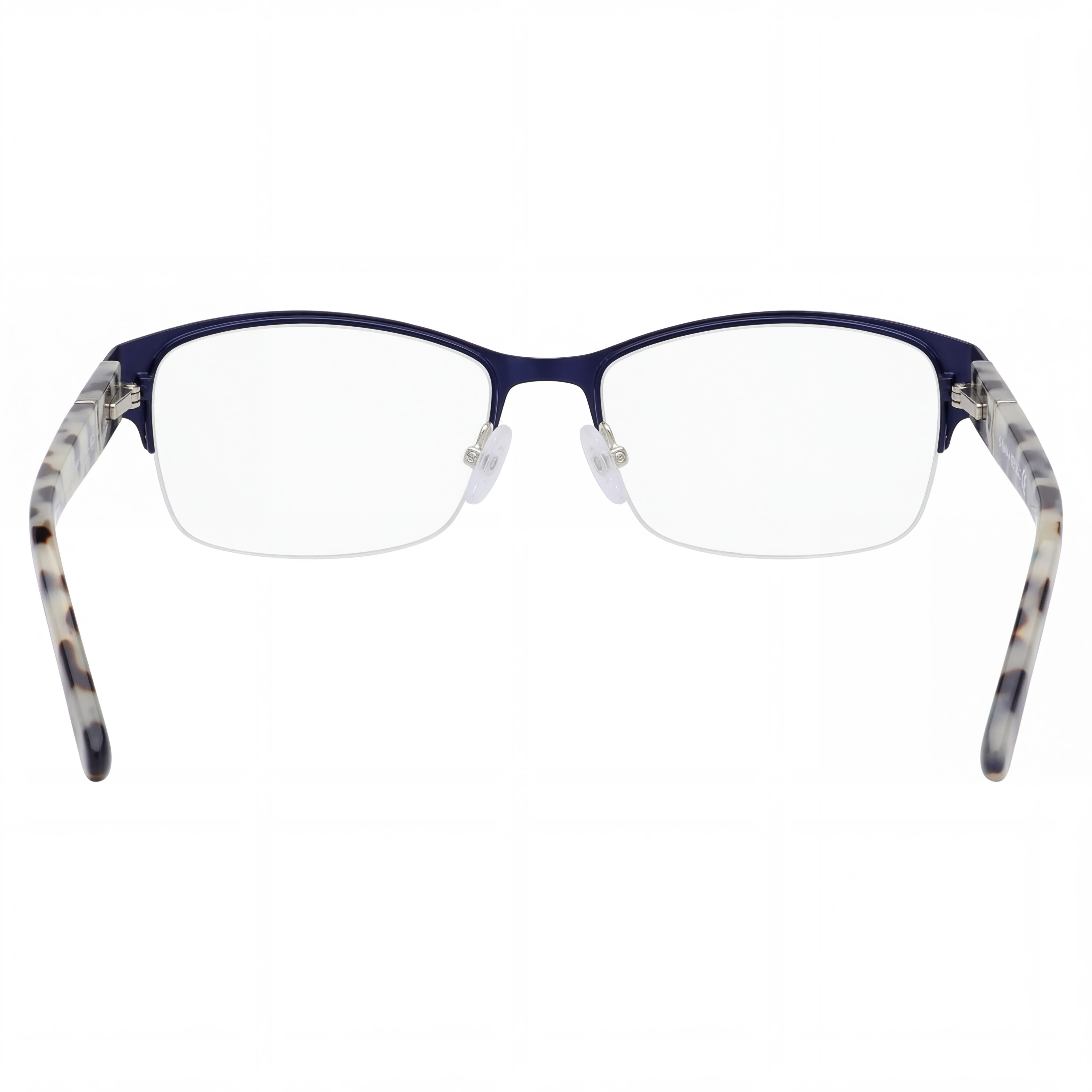 BANANA REPUBLIC Jordyn Gafas unisex azul marino con montura de metal semial aire, lentes de policarbonato transparente, 54-135 mm, Photo 3