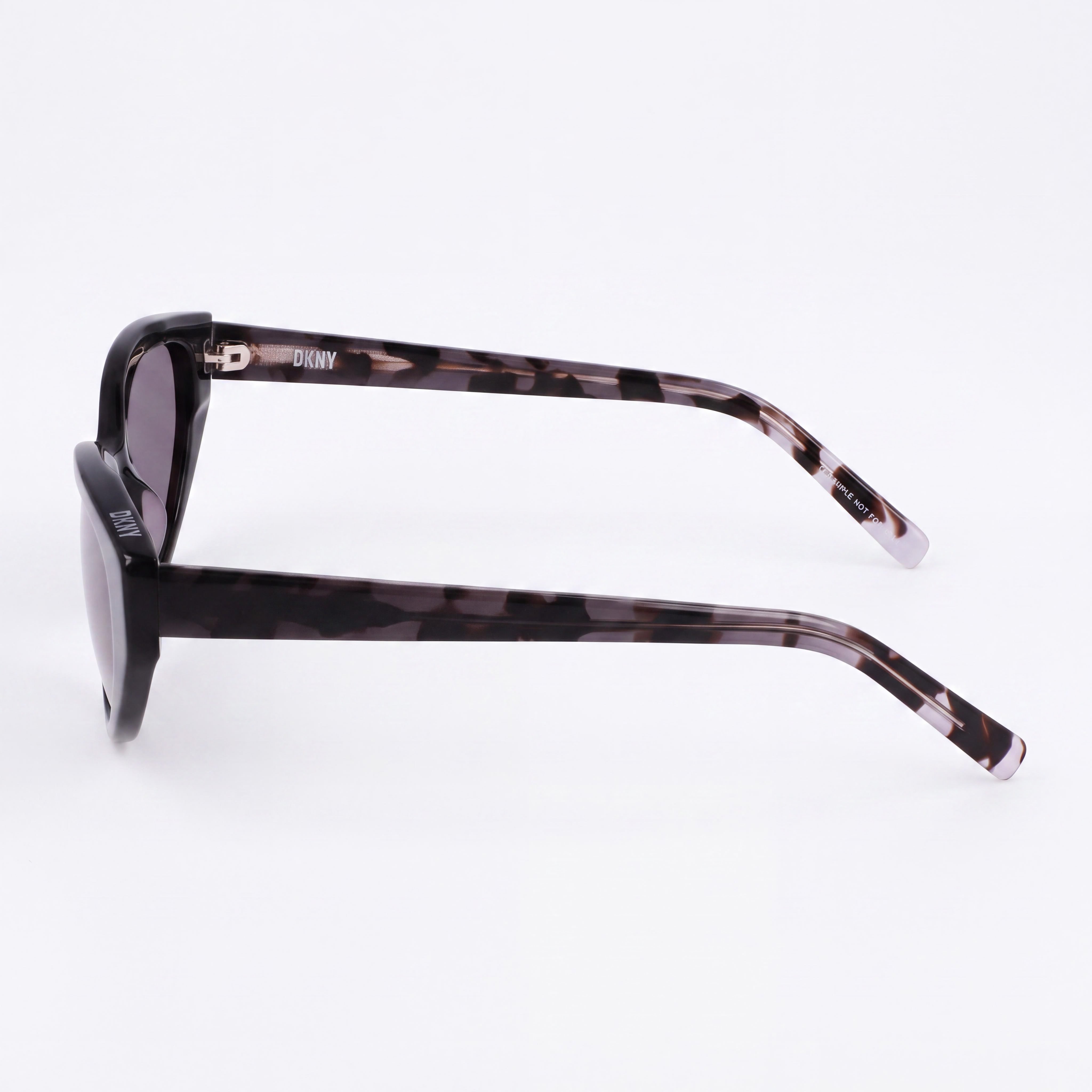 DKNY Classic Women's Black Acetate Frame, UV Protected Polycarbonate Lens Sunglasses, 51mm, Photo 3