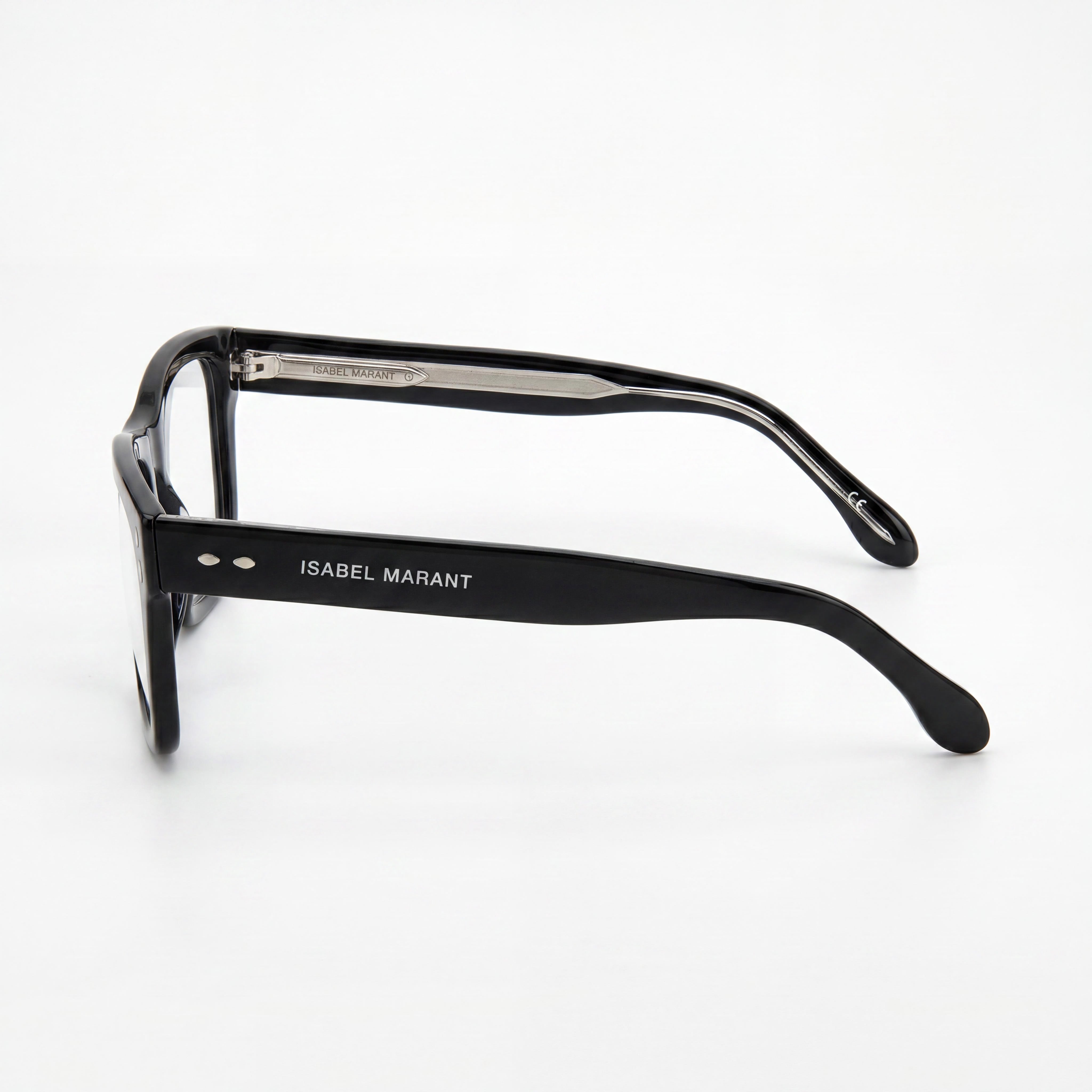 Isabel Marant Modern Unisex Sunglasses with Black Acetate Frame, Black Lenses, 52mm Lens Width, Photo 3