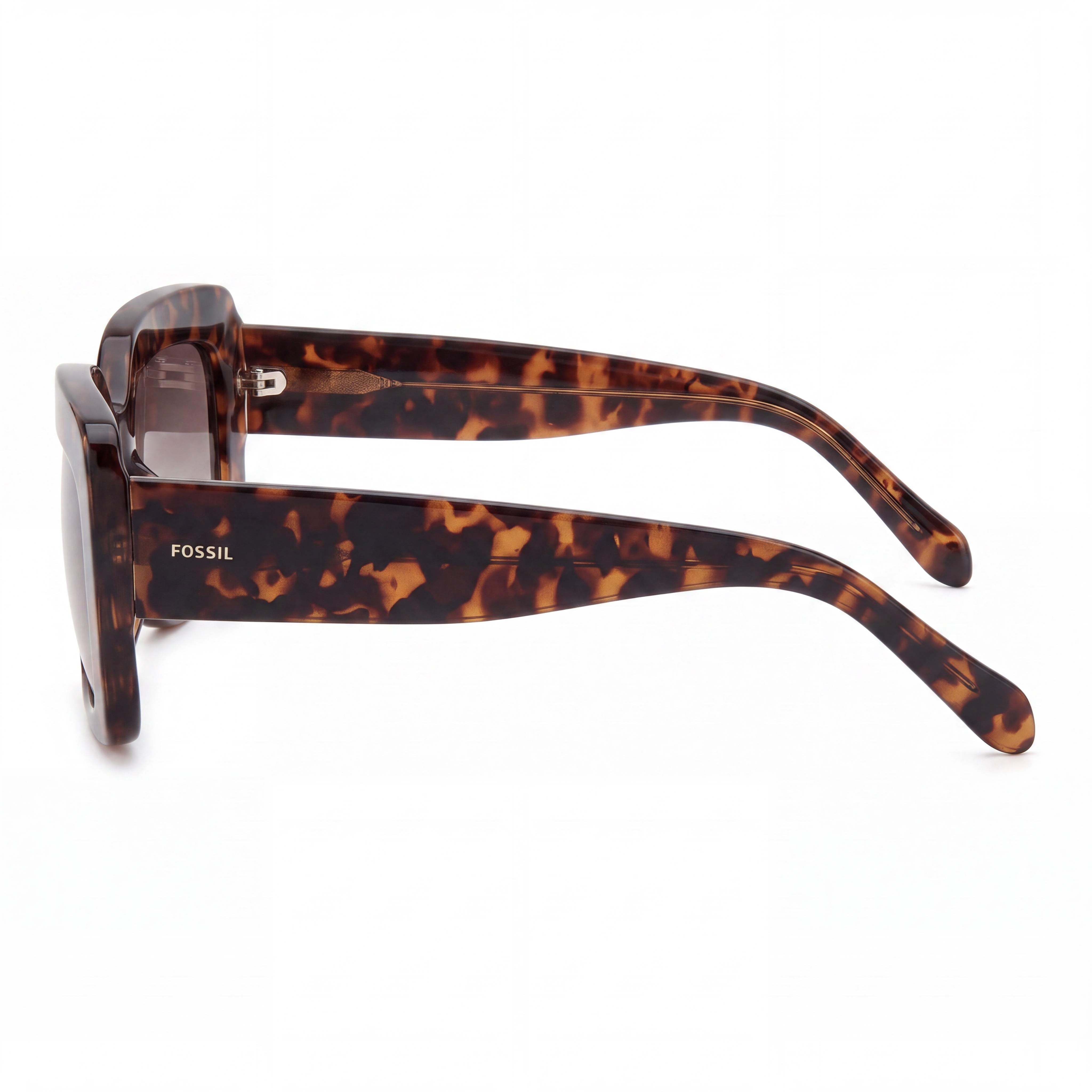Fossil Fos 3158/S Rectangular Women's Propionate Havana/Brown Frame Brown Lens UV Protected 54mm, Photo 3