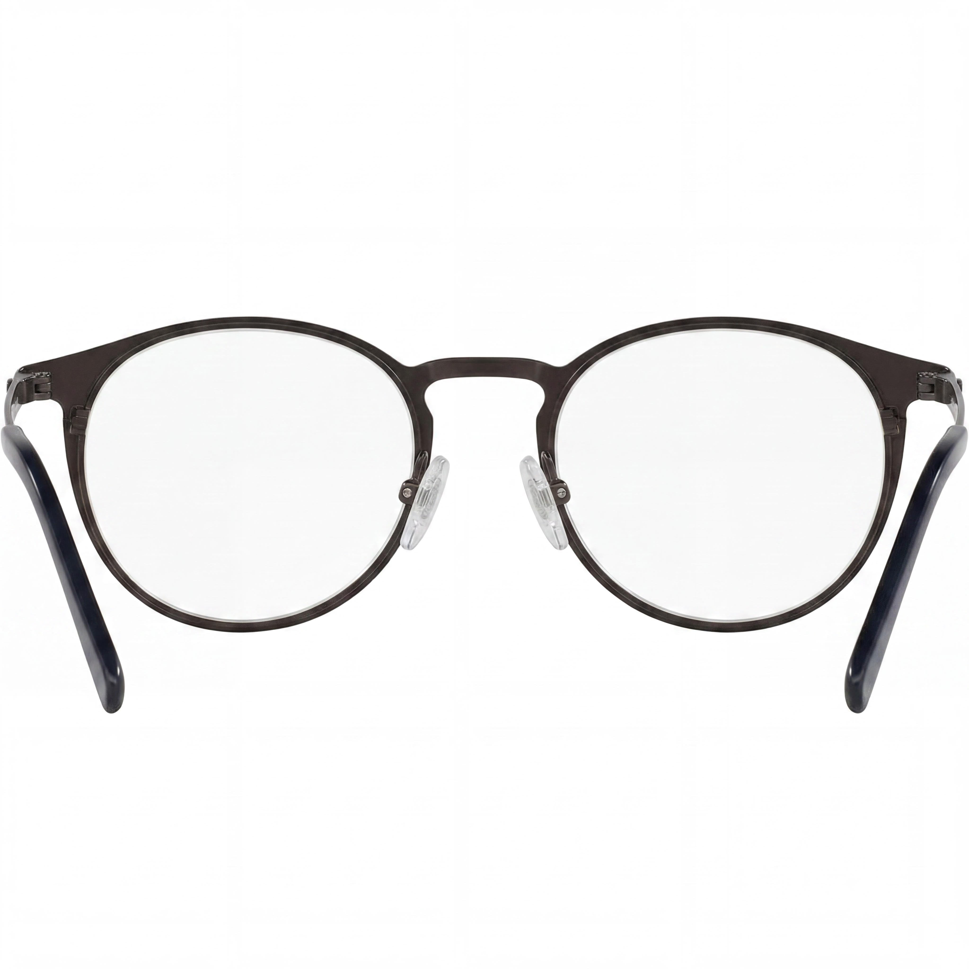 Hugo Boss BOSS 1252 Unisex Round Full Rim Eyeglasses with Titanium Frame in Matt Brown, 50mm, Photo 3