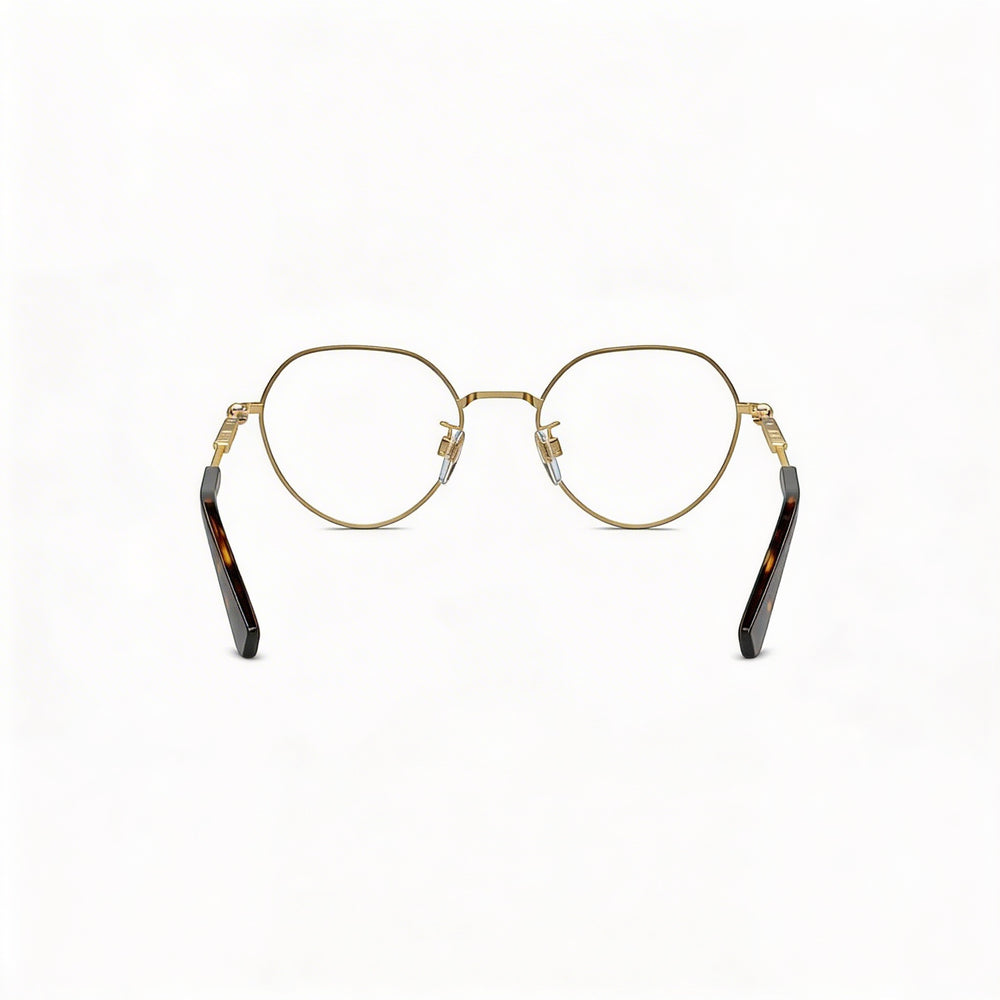 Monturas ópticas Burberry BE1388D de metal marrón para hombre con lentes de 51 mm, puente de 19 mm y patillas de 130 mm