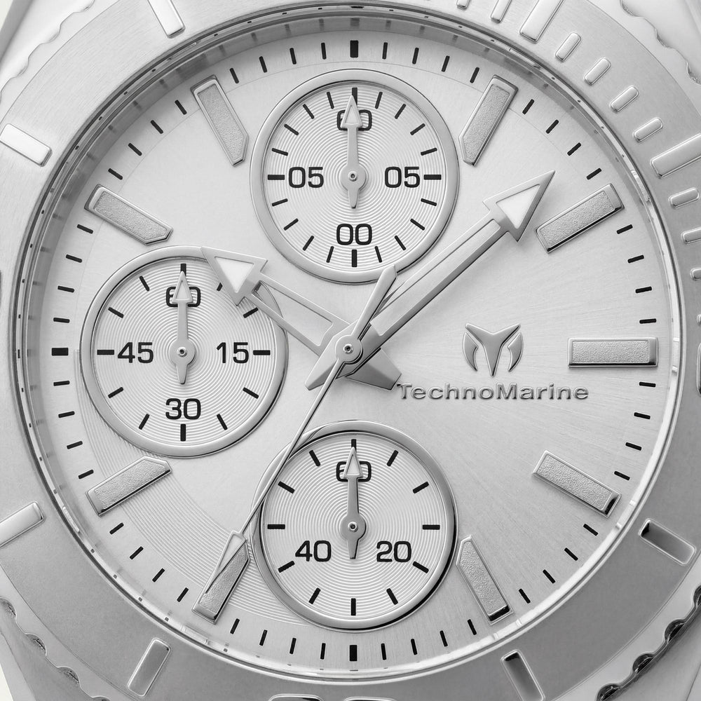 TechnoMarine Cruise TM-124032 Women's Black & Steel Stainless Steel Quartz Watch with White Dial, 38mm