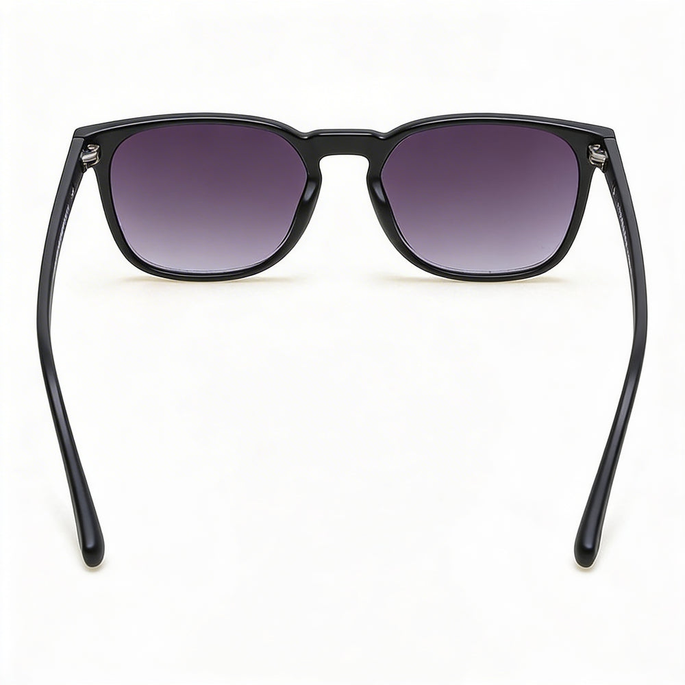 Gafas de sol Kenneth Cole de hombre, deportivas, con montura de plástico negro y lentes de humo no polarizadas, 53 mm