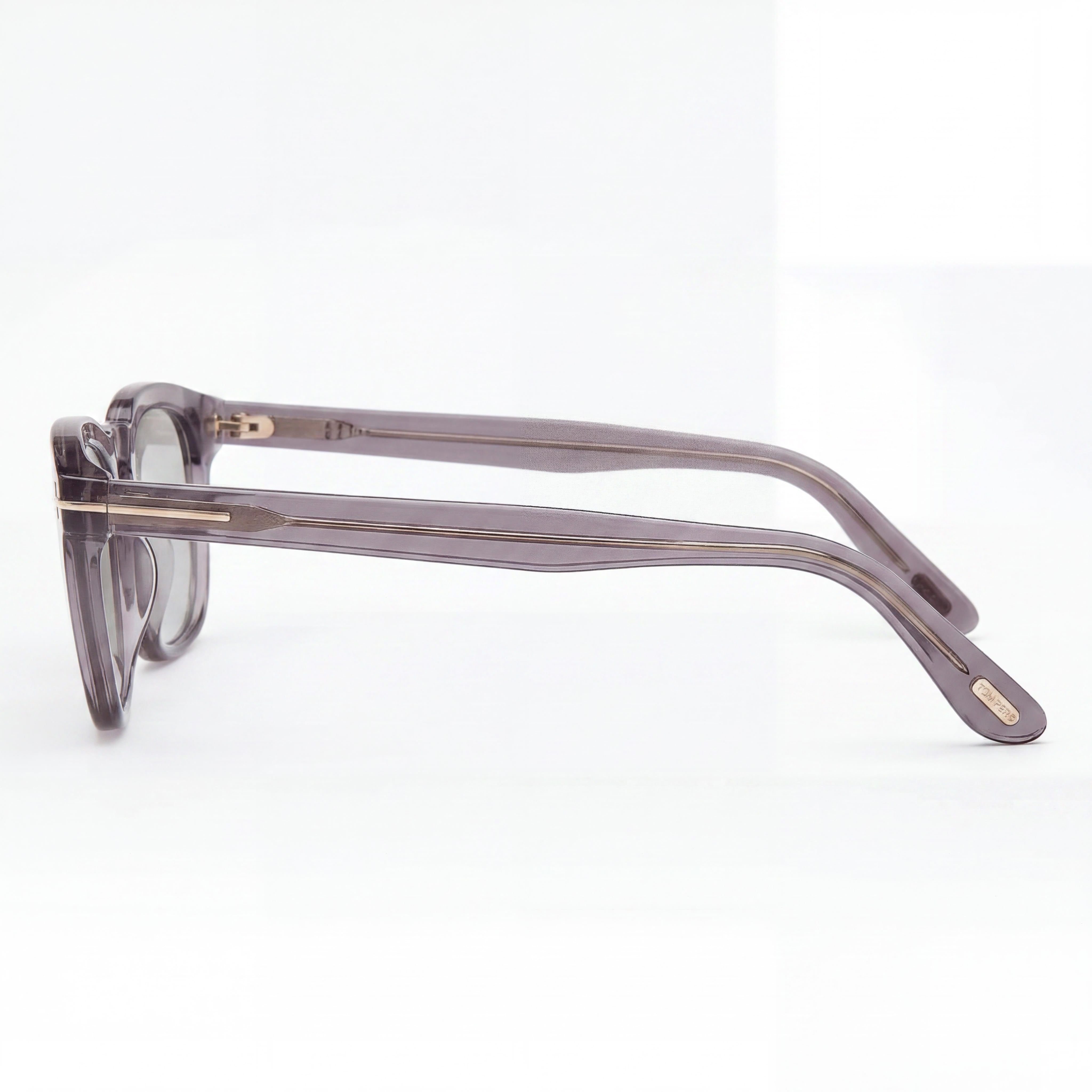 Tom Ford FT1122-D Classic Men's Shiny Grey Plastic Non-Polarized Sunglasses, Smoke Lenses 52mm, Photo 3